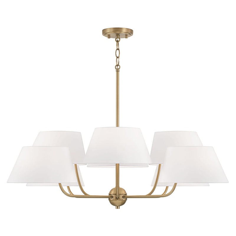 Arcara Lustre Tissu Laiton Industriel Vintage - Neutralighting