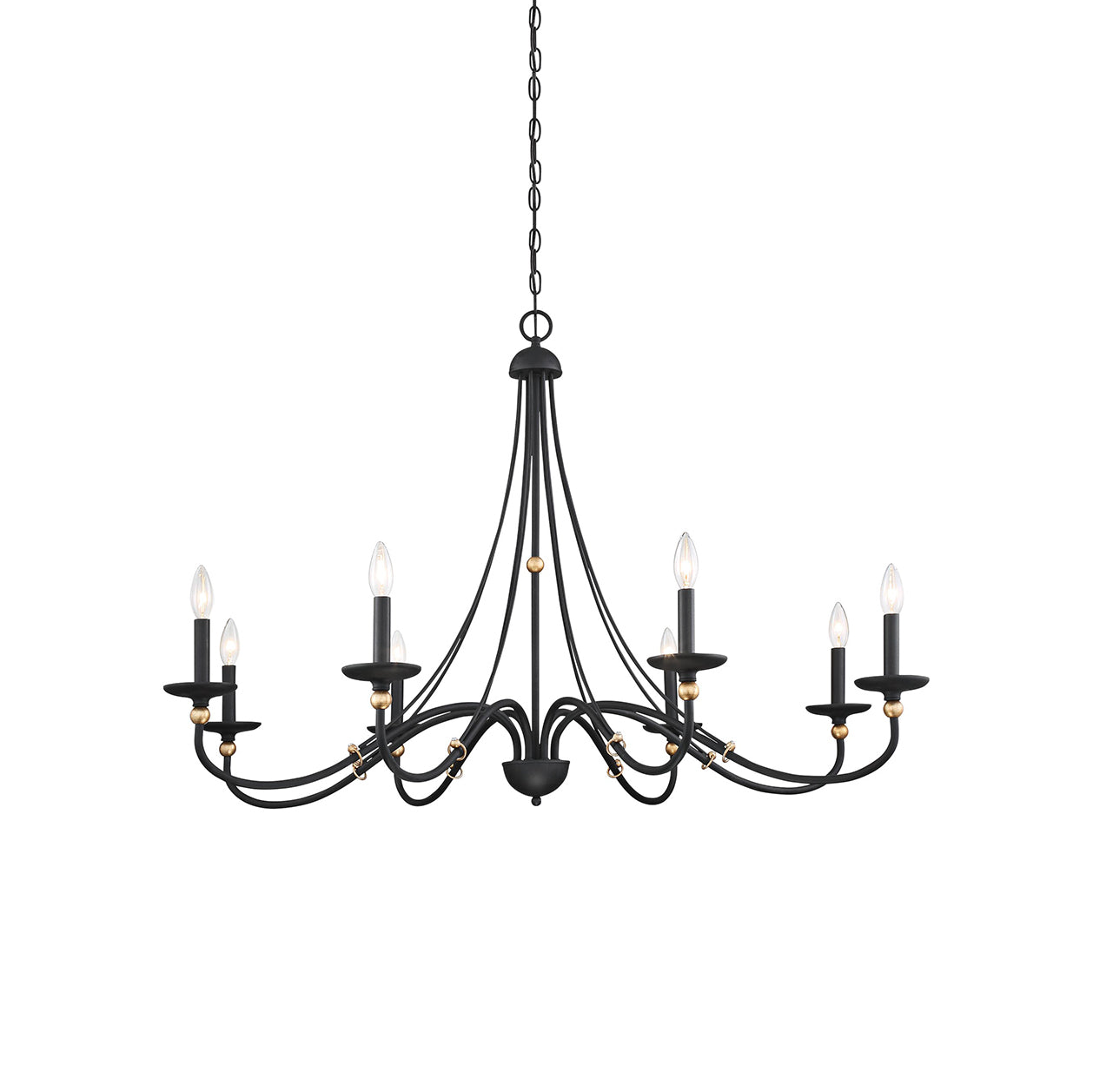 Amaran Vintage Industrial County Metal Chandelier - Lamp Copper