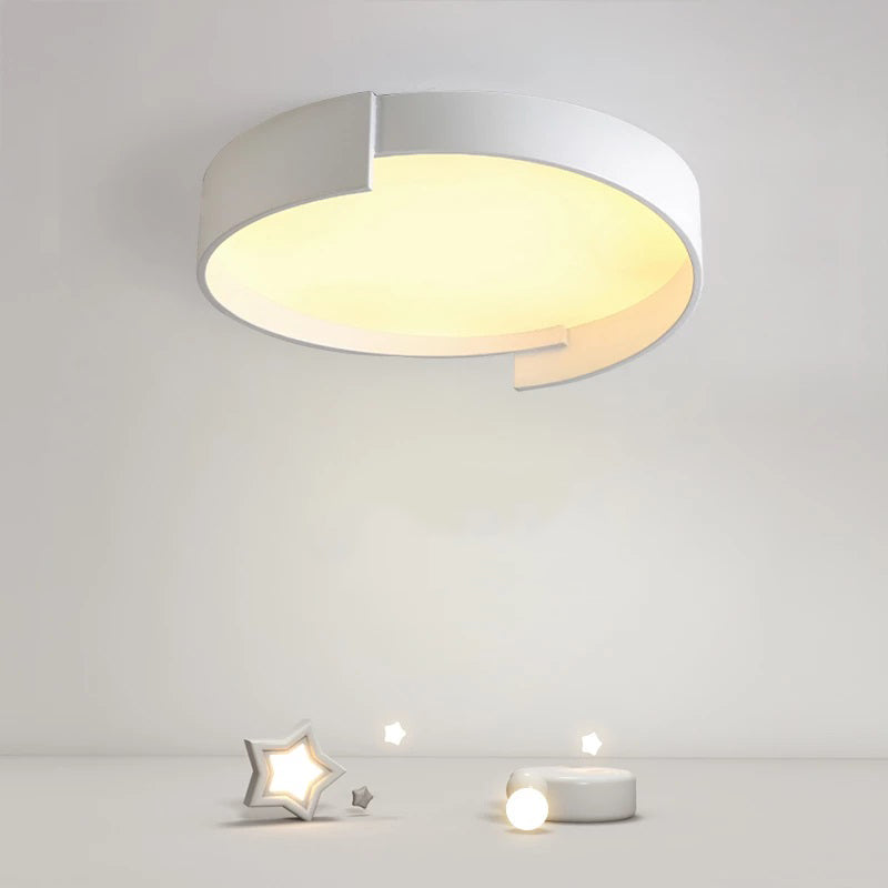 Arisha Plafonnier Rond Moderne, Métal/Acrylique, Blanc/Gris/Vert/Doré, Salon - Neutralighting