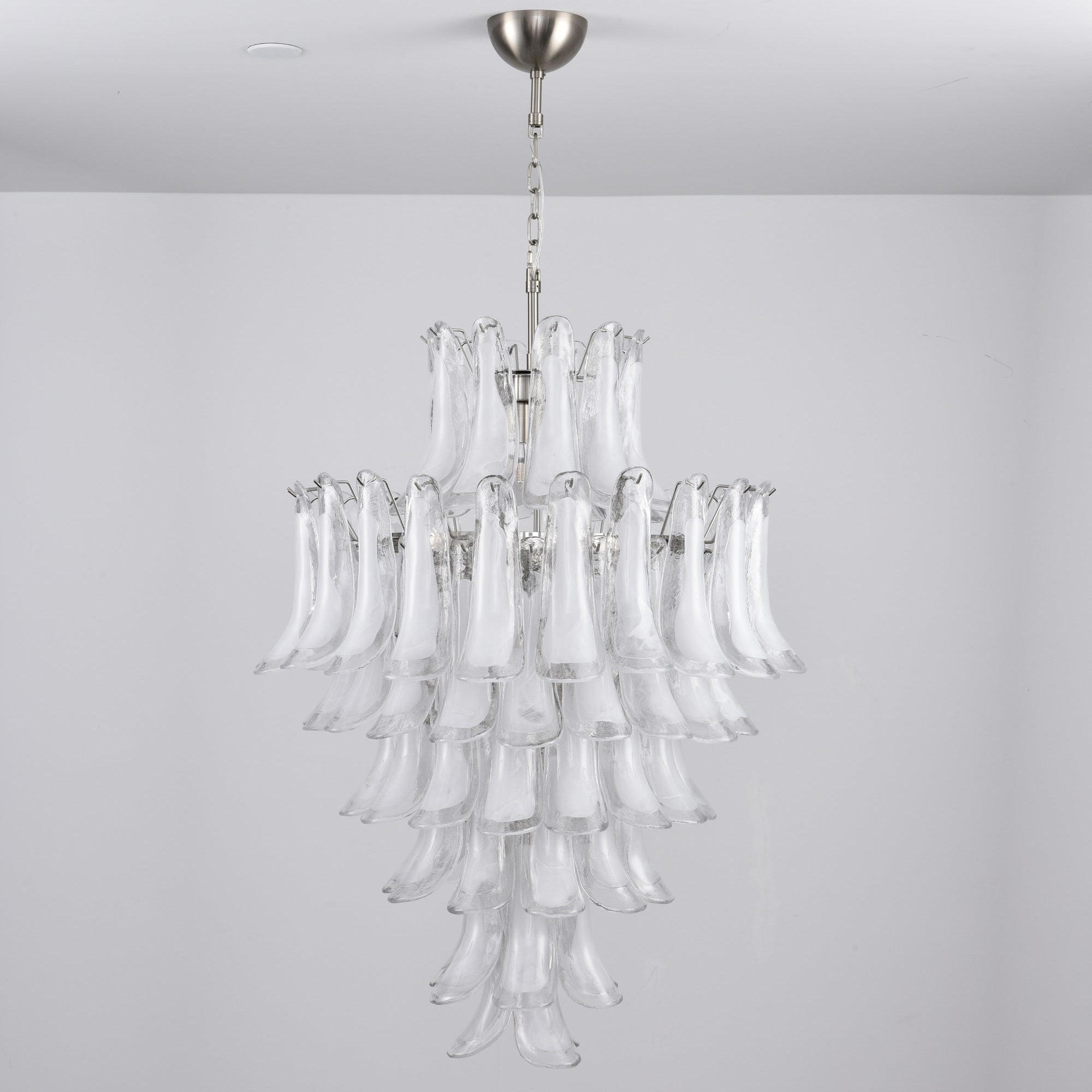 Aurora Chandelier White Cloud Glass Petals - Letslighting