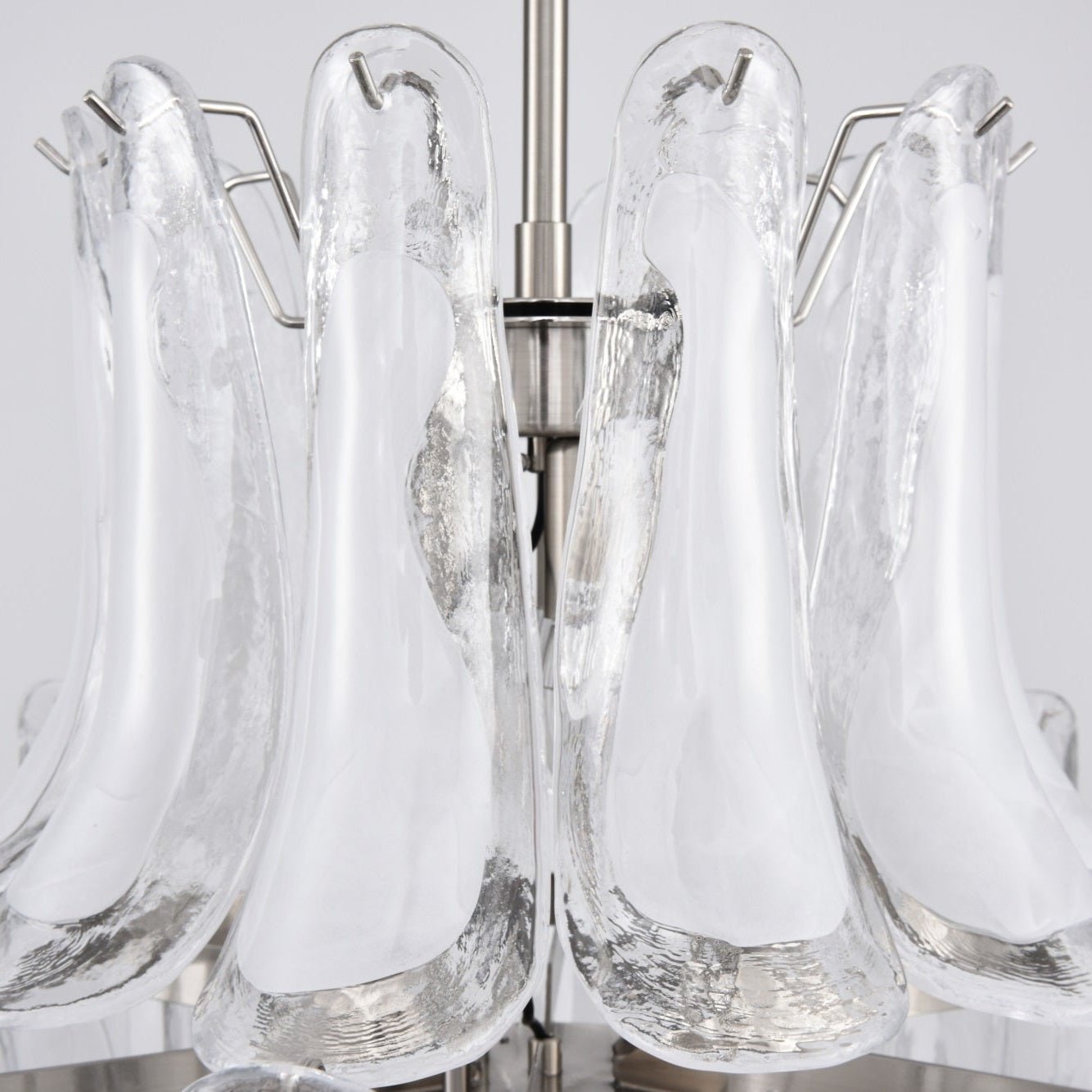 Aurora Chandelier White Cloud Glass Petals - Letslighting