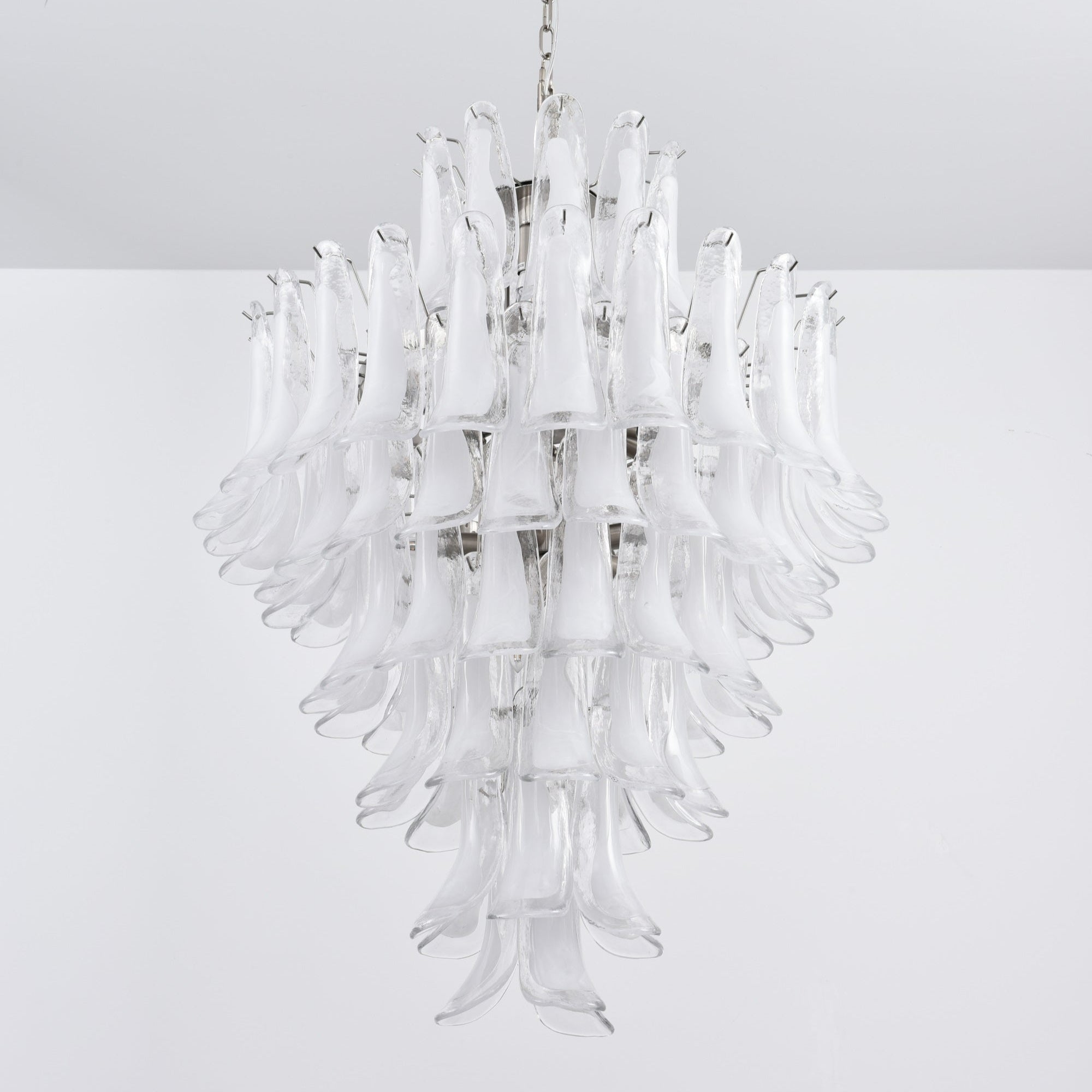 Aurora Chandelier White Cloud Glass Petals - Letslighting