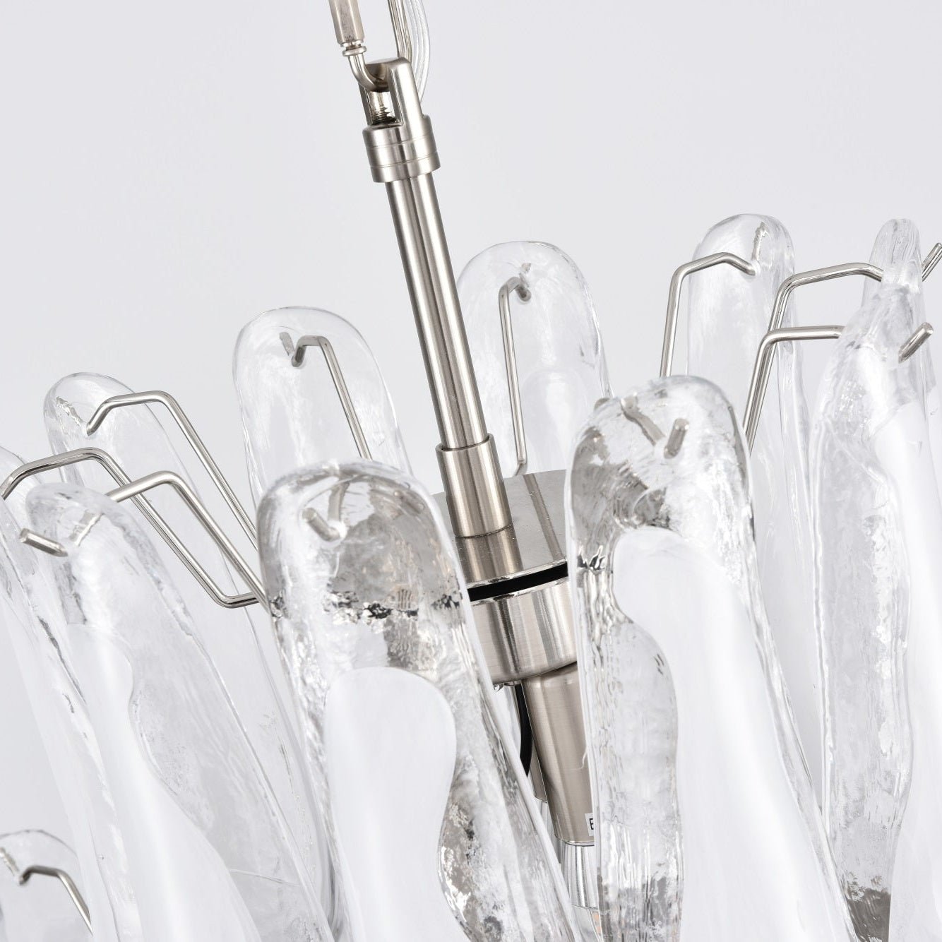 Aurora Chandelier White Cloud Glass Petals - Letslighting