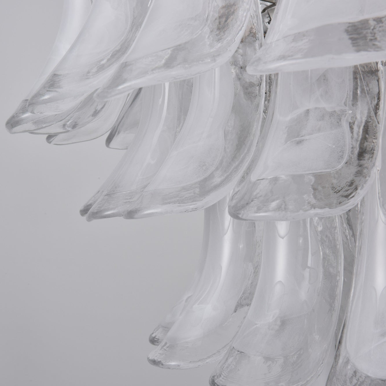 Aurora Chandelier White Cloud Glass Petals - Letslighting
