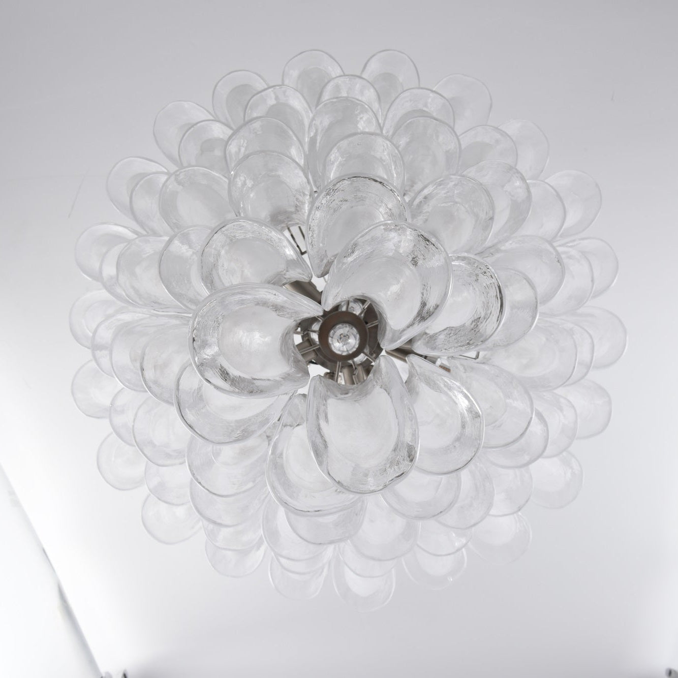 Aurora Chandelier White Cloud Glass Petals - Letslighting