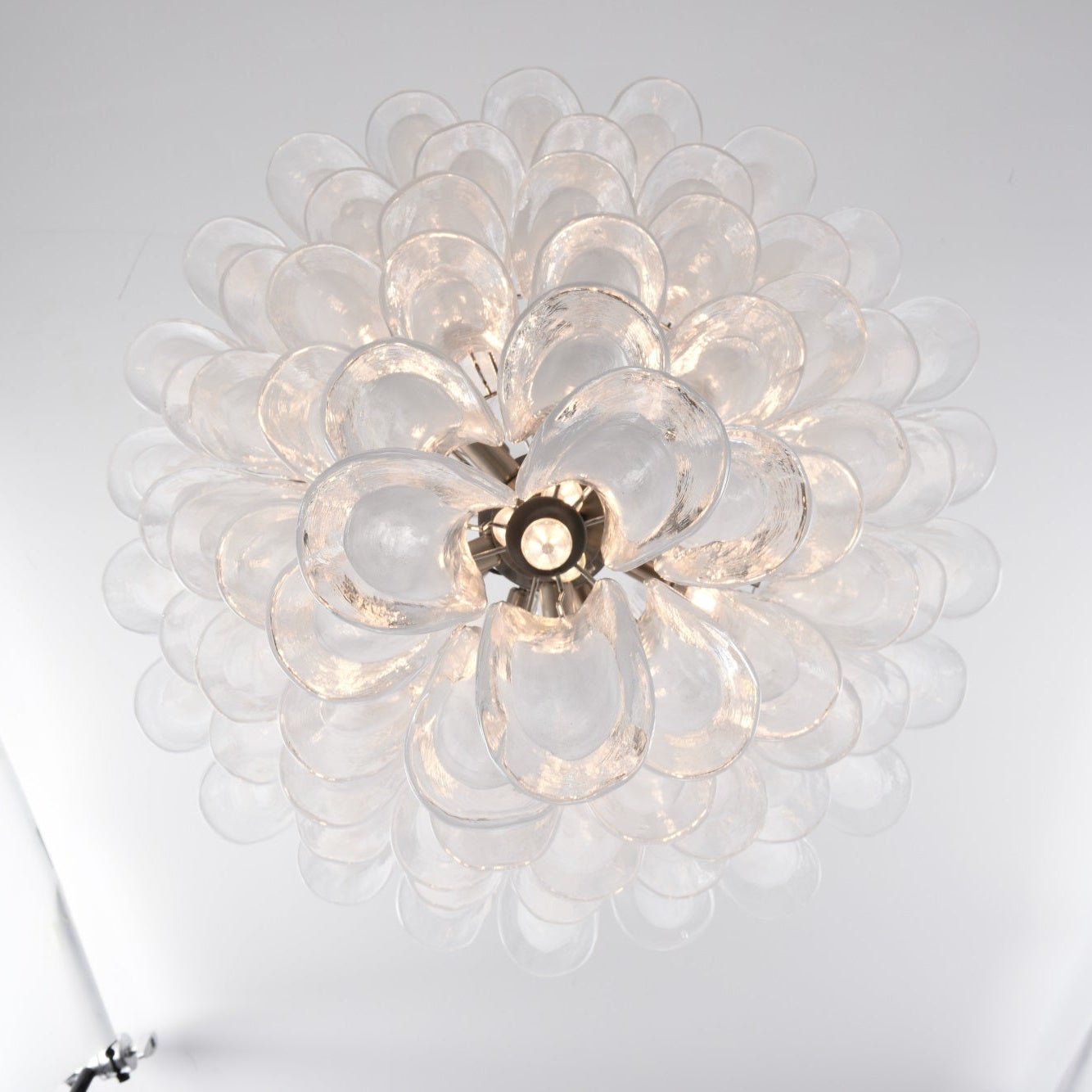 Aurora Chandelier White Cloud Glass Petals - Letslighting