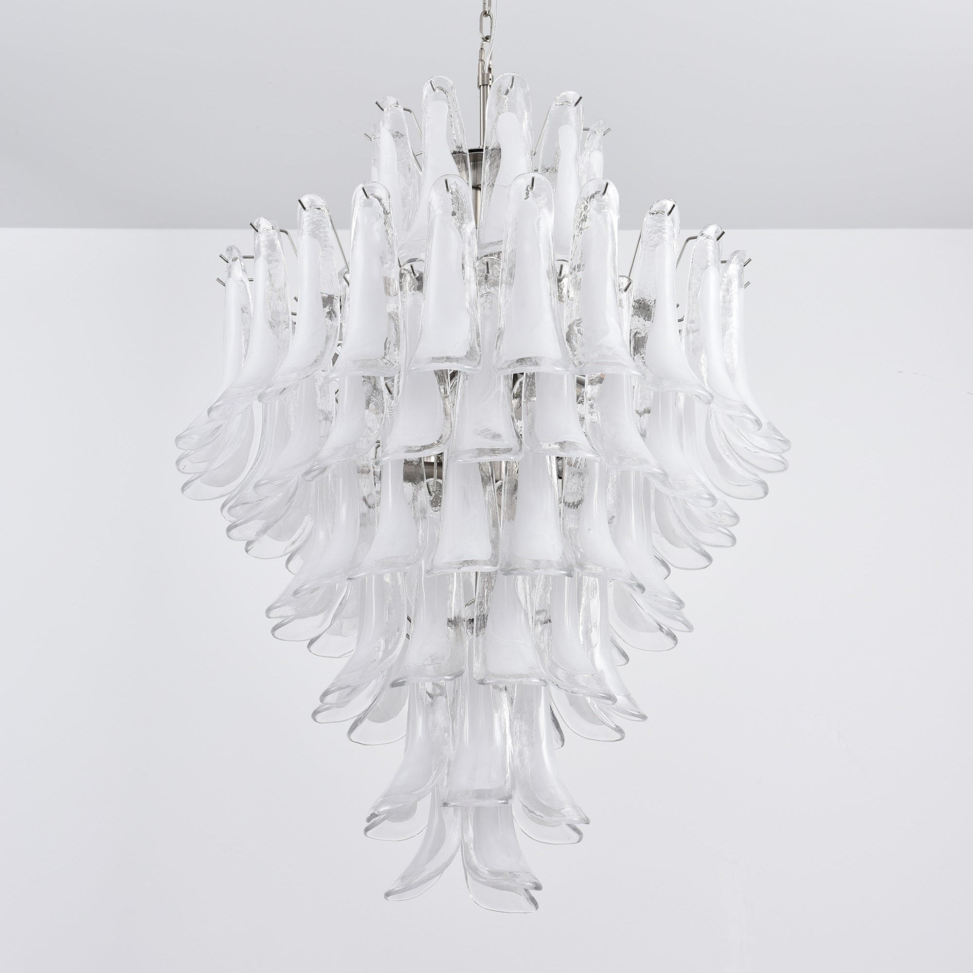 Aurora Chandelier White Cloud Glass Petals - Letslighting