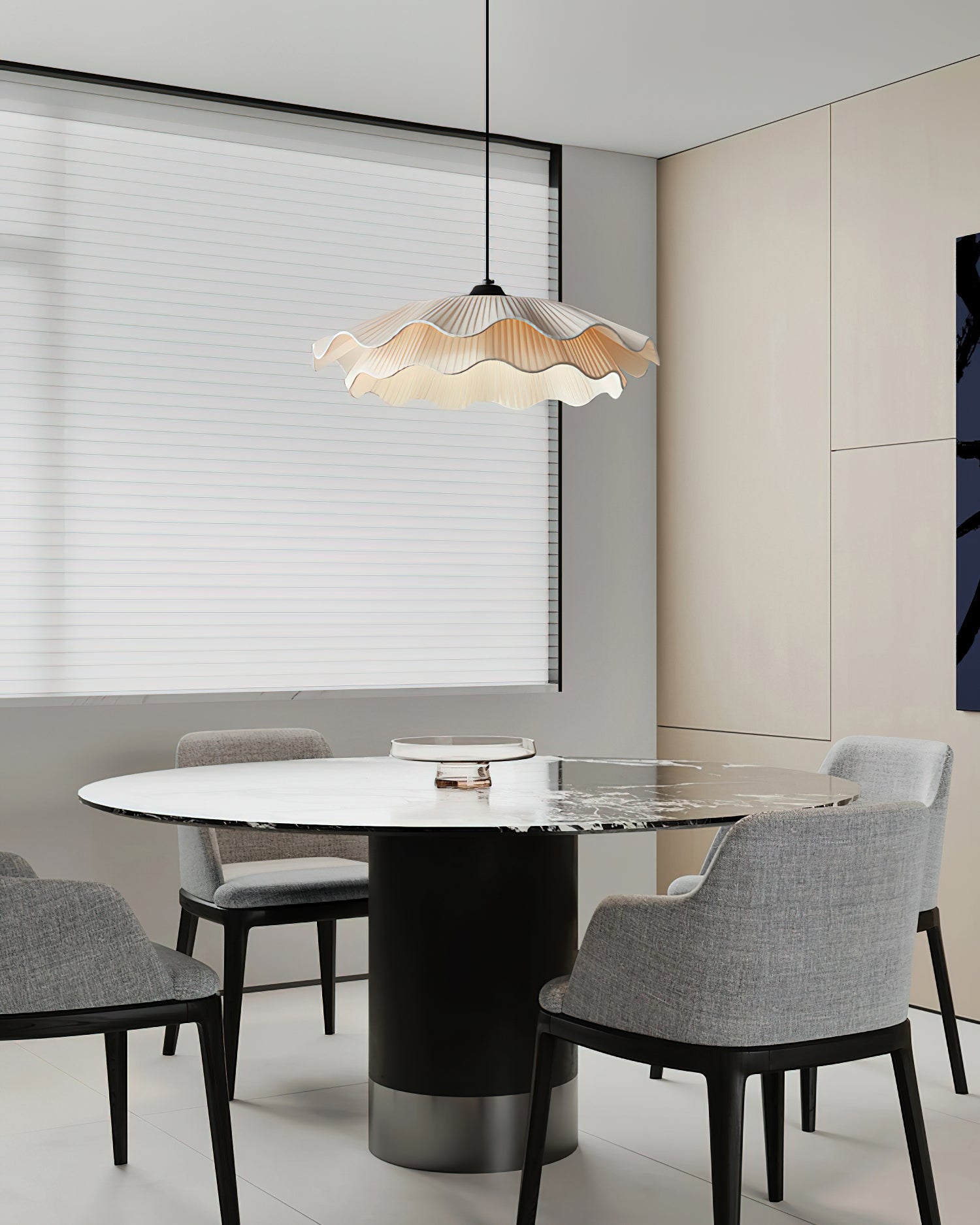 Calavie Lampe Pendante Élégante Plissée Ondulée - Neutralighting