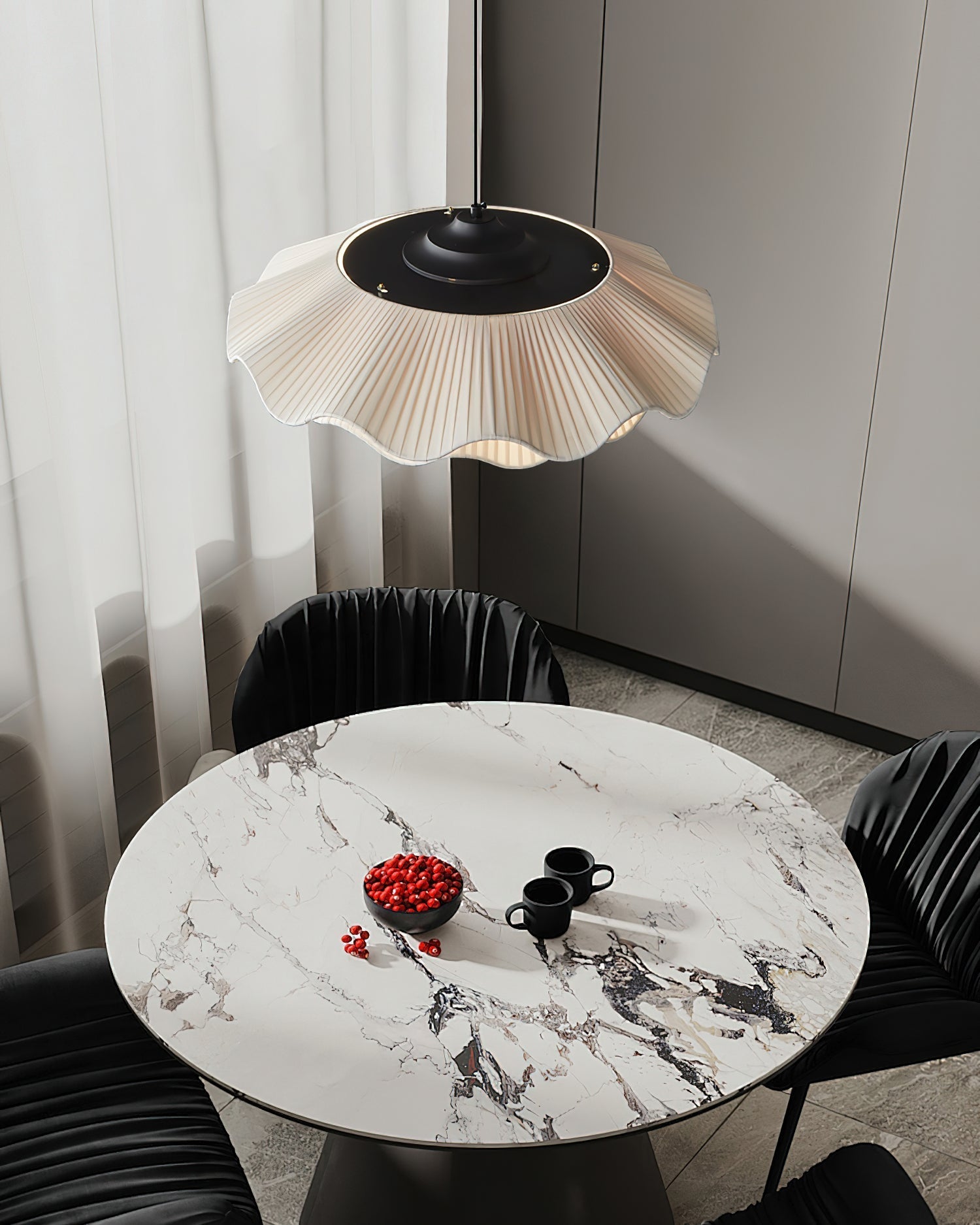 Calavie Lampe Pendante Élégante Plissée Ondulée - Neutralighting