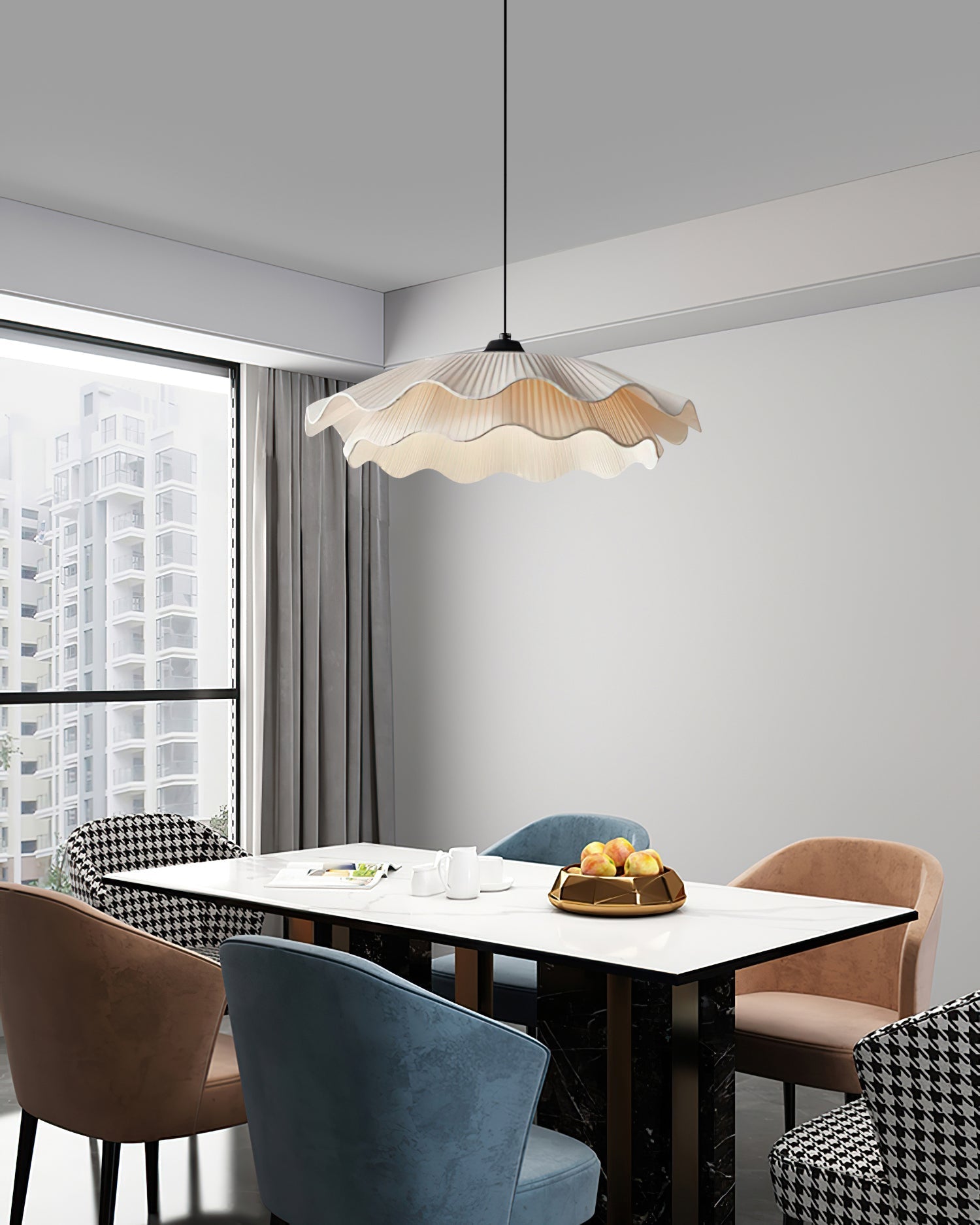 Calavie Lampe Pendante Élégante Plissée Ondulée - Neutralighting