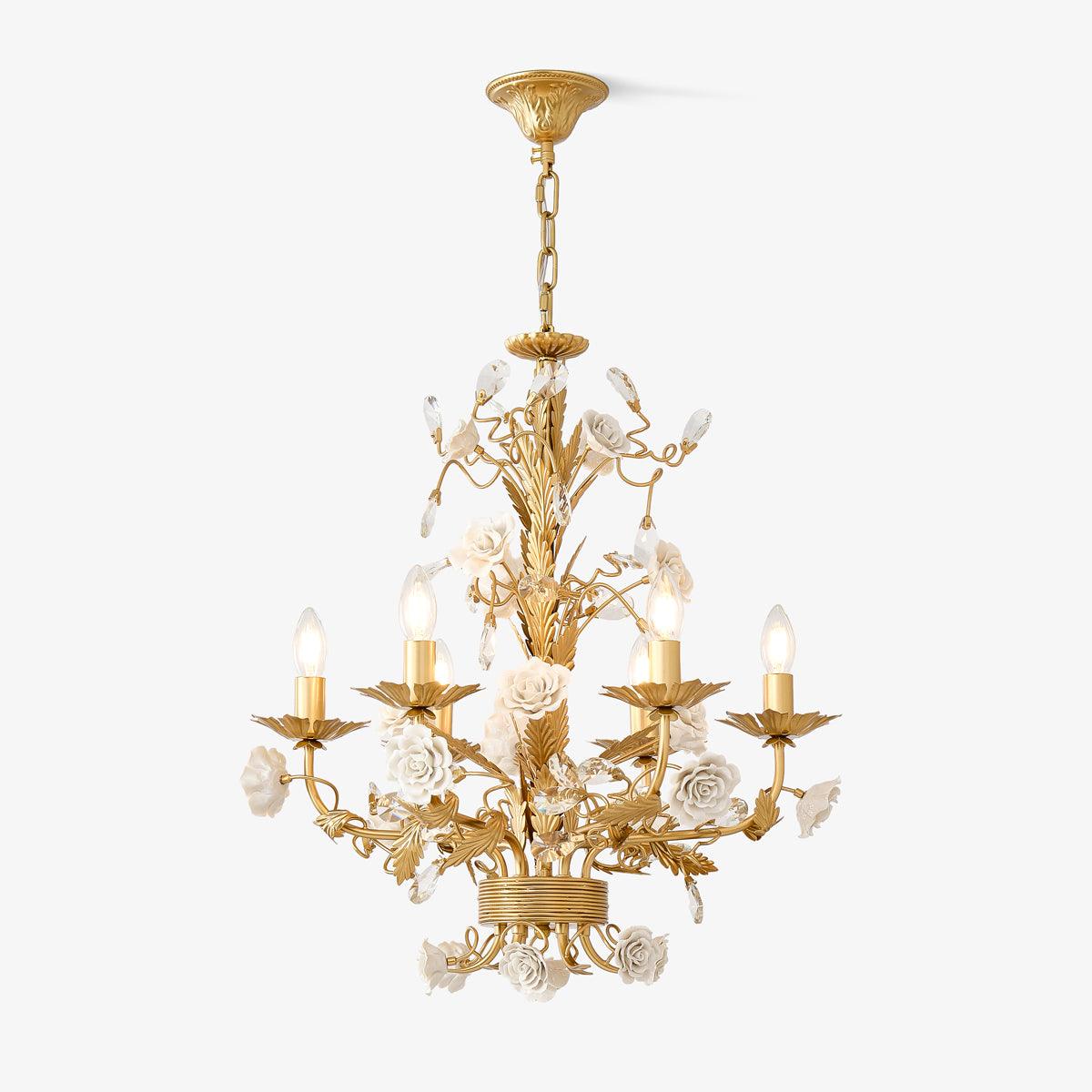 Lustra Chandelier Cristal Rose Blanc - Neutralighting