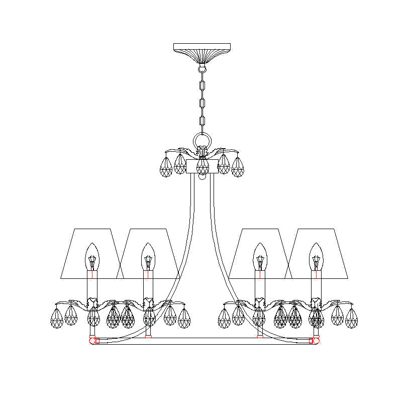 Ivsilan Vintage Industrial Brass Crystal Chandelier - Lamp Copper