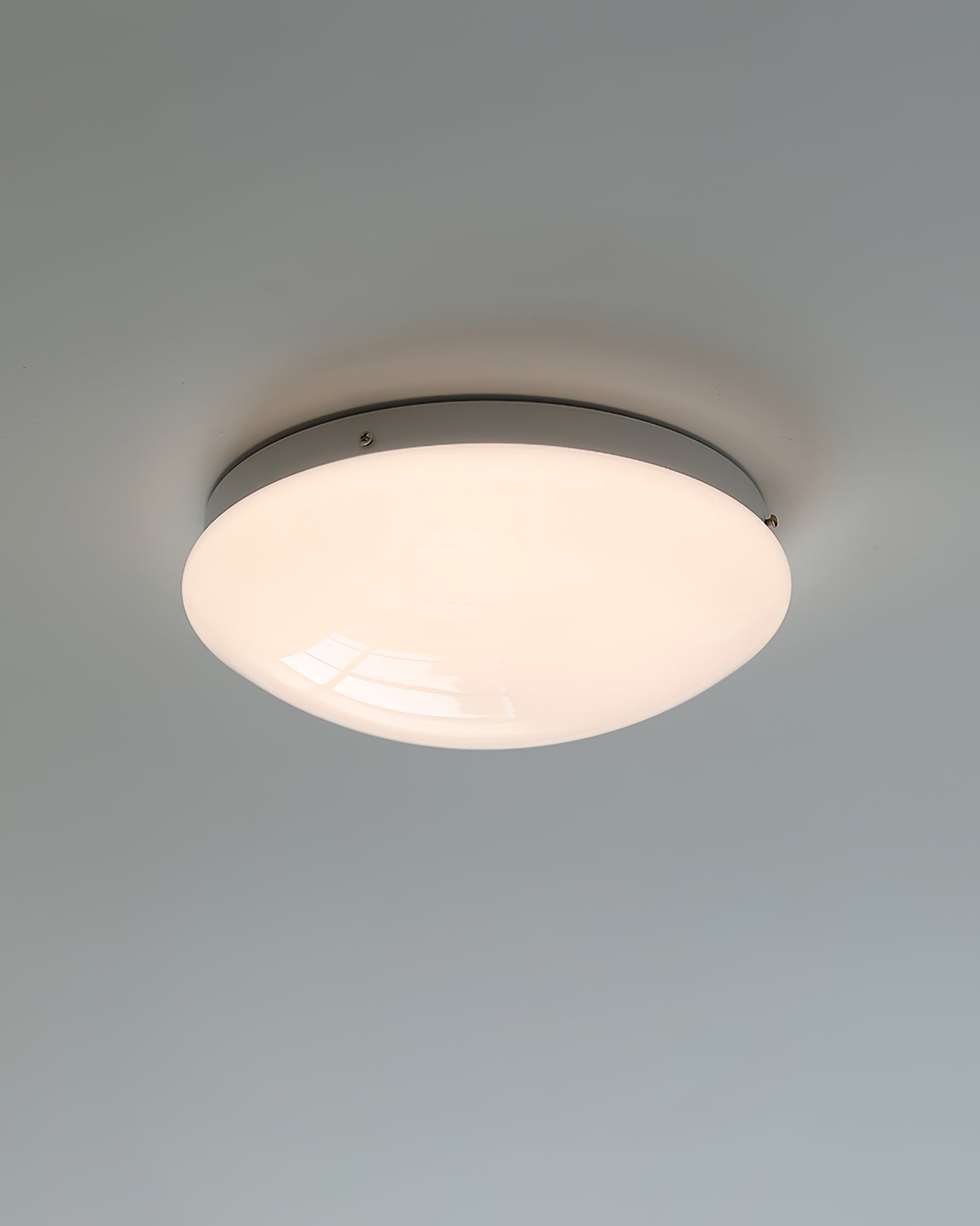 Alcaria Modern Minimalist Metal Glass Flush Ceiling Light - Lamp Copper