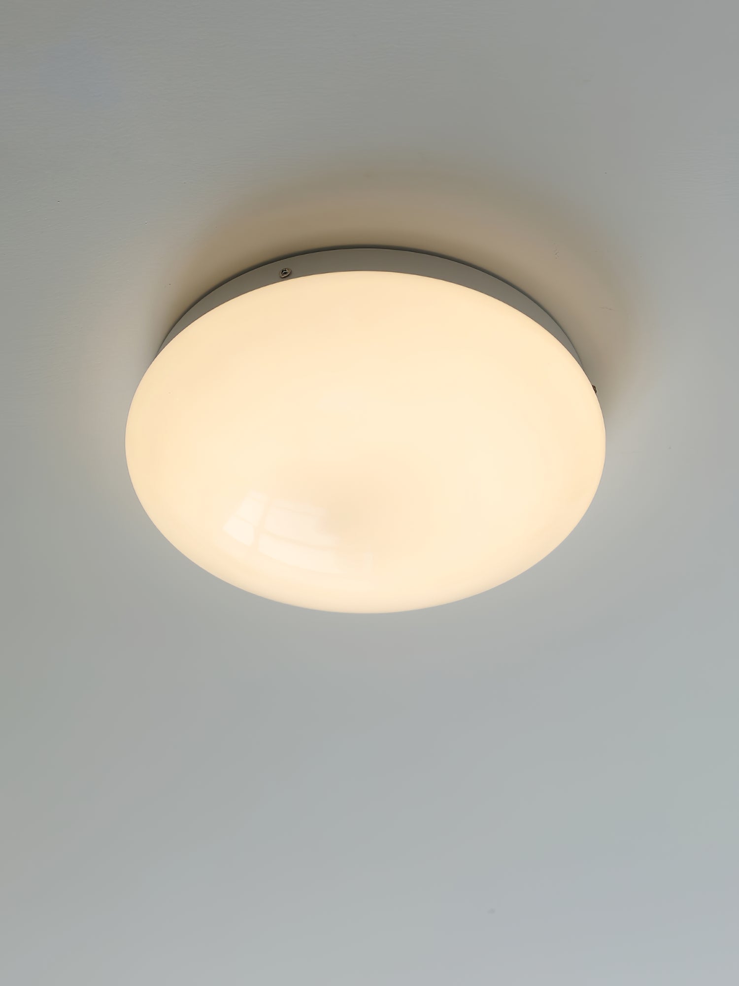 Alcaria Modern Minimalist Metal Glass Flush Ceiling Light - Lamp Copper