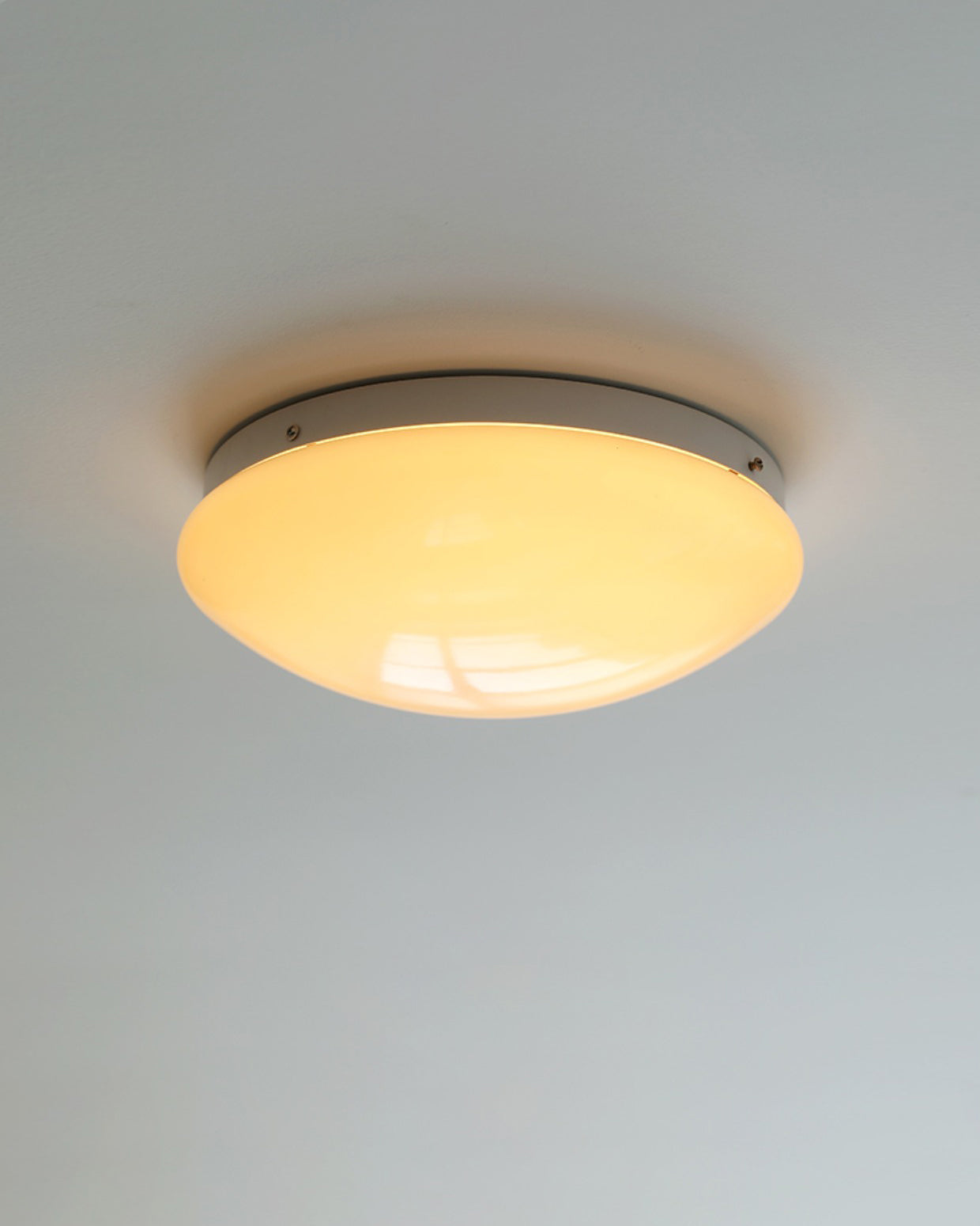 Alcaria Modern Minimalist Metal Glass Flush Ceiling Light - Lamp Copper