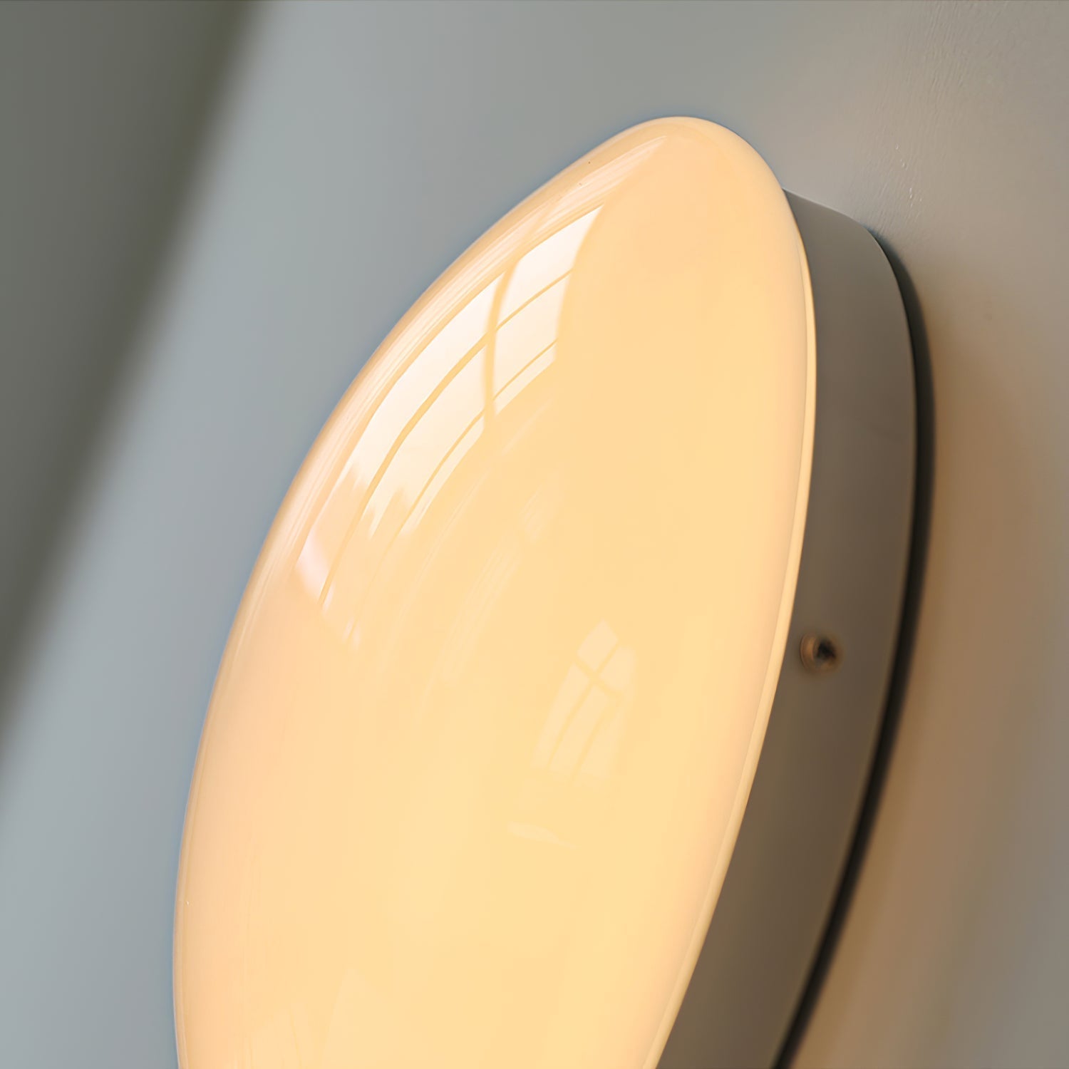 Alcaria Modern Minimalist Metal Glass Flush Ceiling Light - Lamp Copper