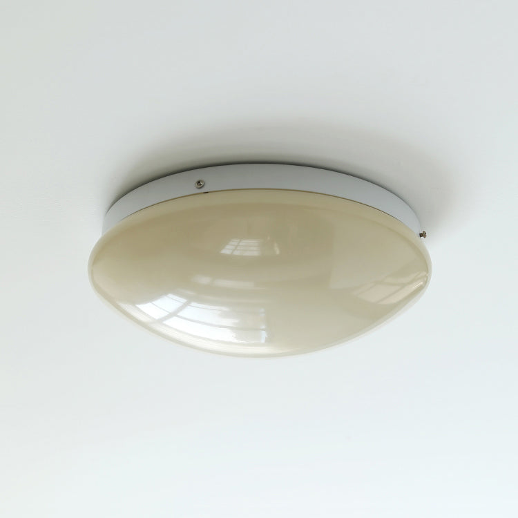 Alcaria Modern Minimalist Metal Glass Flush Ceiling Light - Lamp Copper