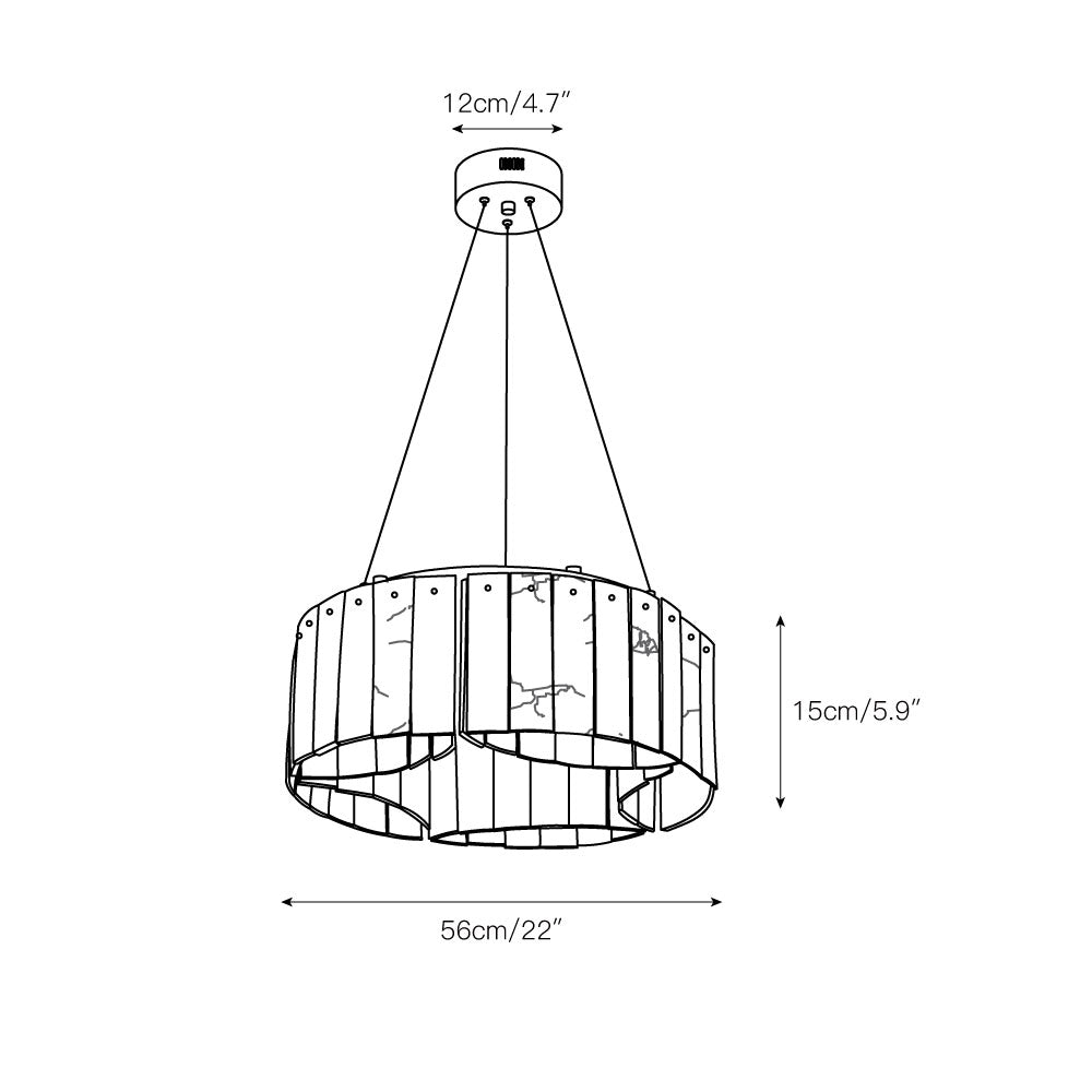 Avvinel Modern Luxury Minimalist Alabaster Chandelier - Neutralighting