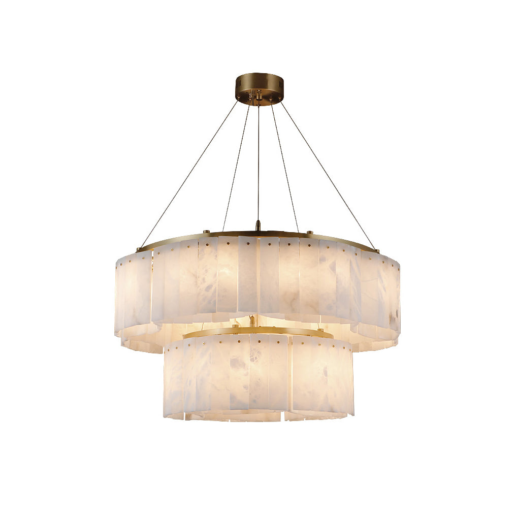 Avvinel Modern Luxury Minimalist Alabaster Chandelier - Neutralighting