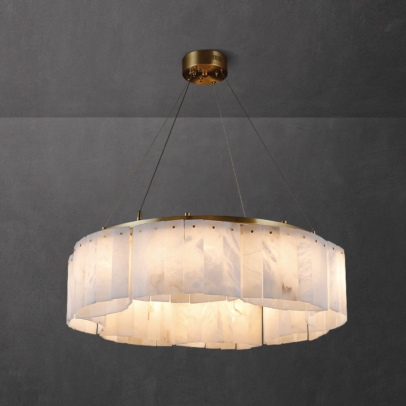 Avvinel Modern Luxury Minimalist Alabaster Chandelier - Neutralighting