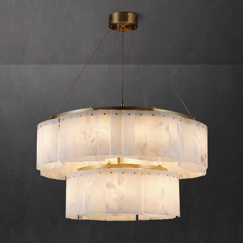 Avvinel Modern Luxury Minimalist Alabaster Chandelier - Neutralighting