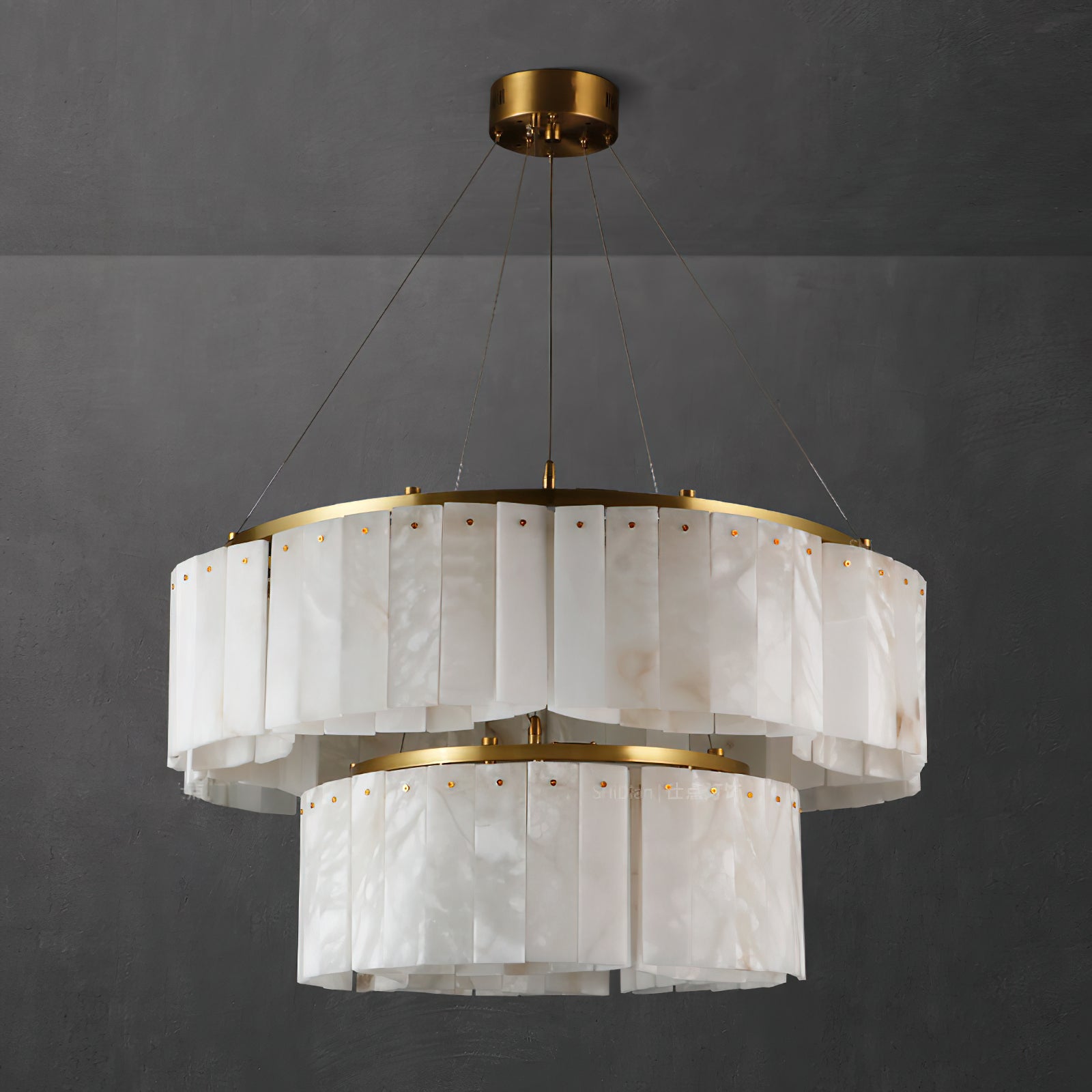 Avvinel Modern Luxury Minimalist Alabaster Chandelier - Neutralighting