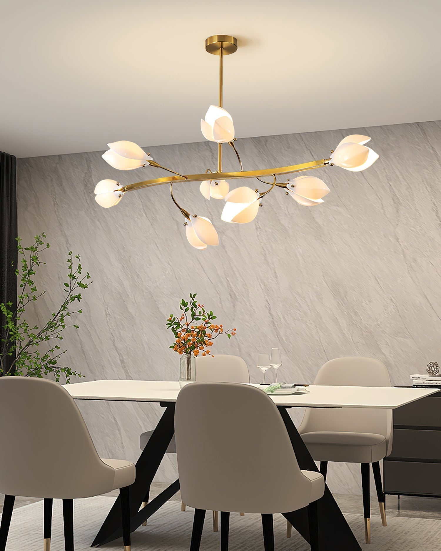 Willow Lustre Branches de Pétales Courbés en Fleur - Neutralighting