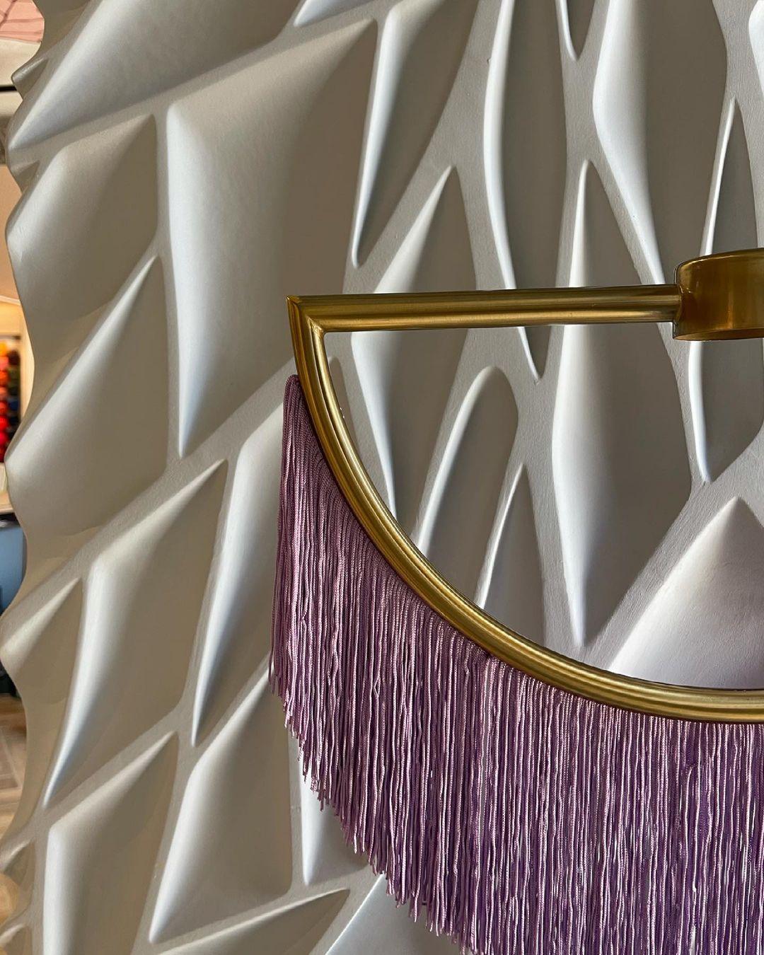 Solara Lampe suspendue en tissu à franges style globe rétro bohème - Neutralighting