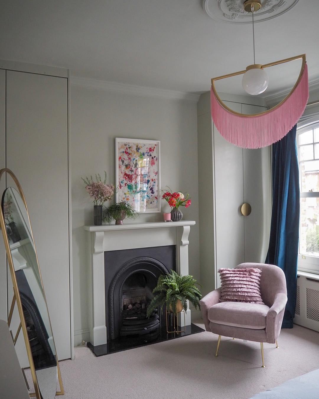 Solara Lampe suspendue en tissu à franges style globe rétro bohème - Neutralighting