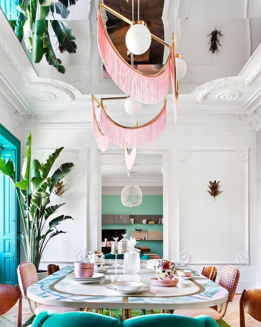 Solara Lampe suspendue en tissu à franges style globe rétro bohème - Neutralighting