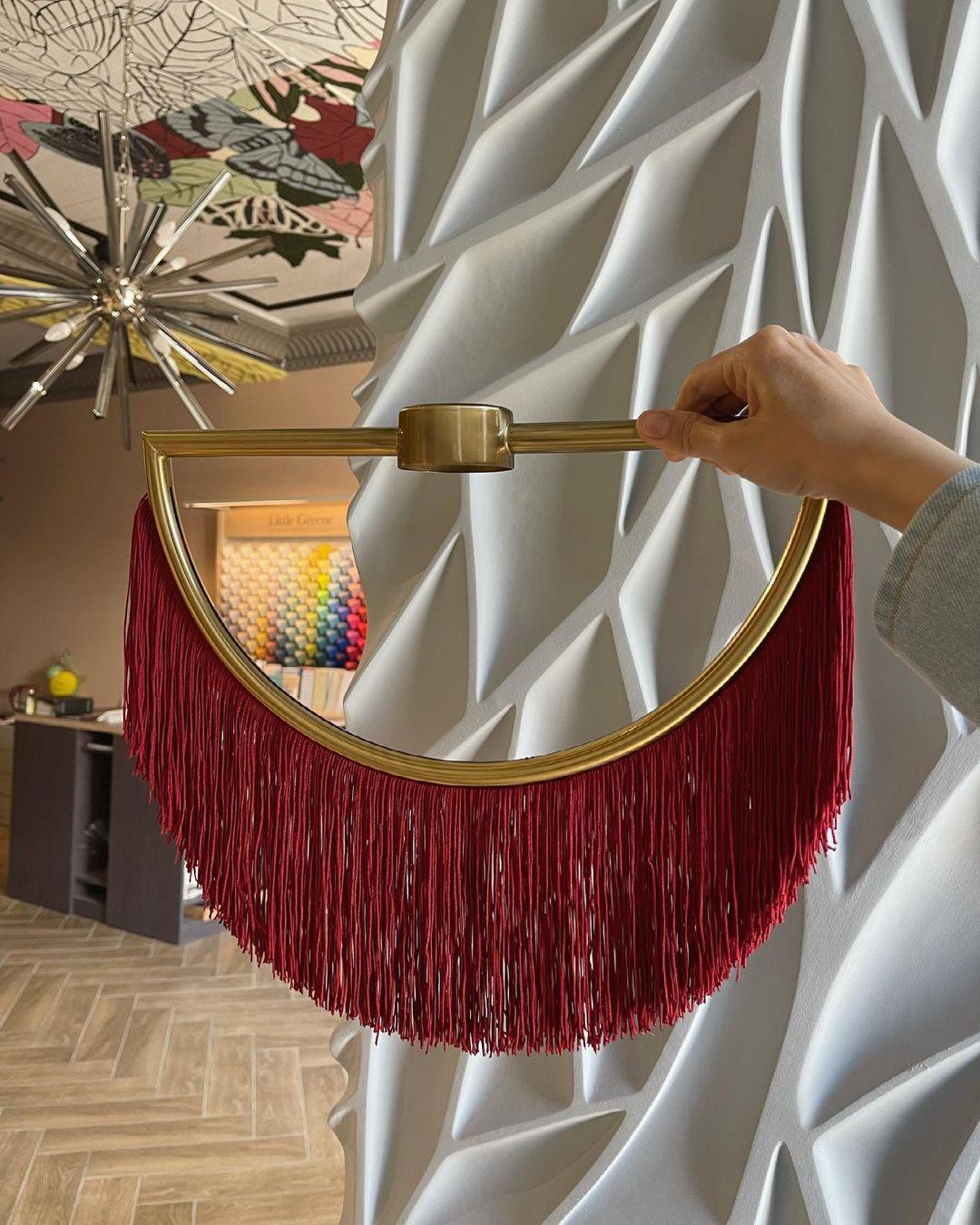 Solara Lampe suspendue en tissu à franges style globe rétro bohème - Neutralighting