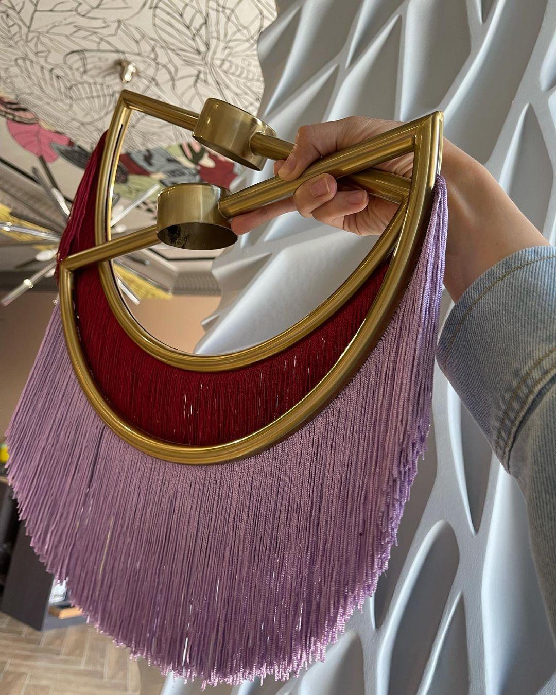 Solara Lampe suspendue en tissu à franges style globe rétro bohème - Neutralighting