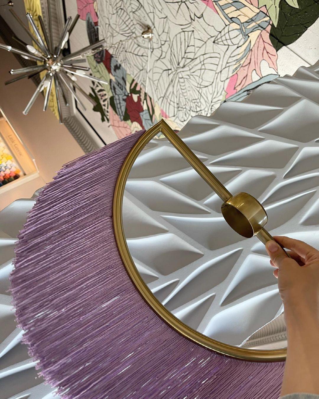 Solara Lampe suspendue en tissu à franges style globe rétro bohème - Neutralighting