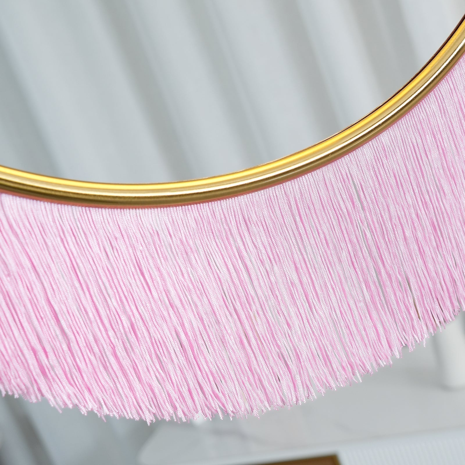 Solara Lampe suspendue en tissu à franges style globe rétro bohème - Neutralighting