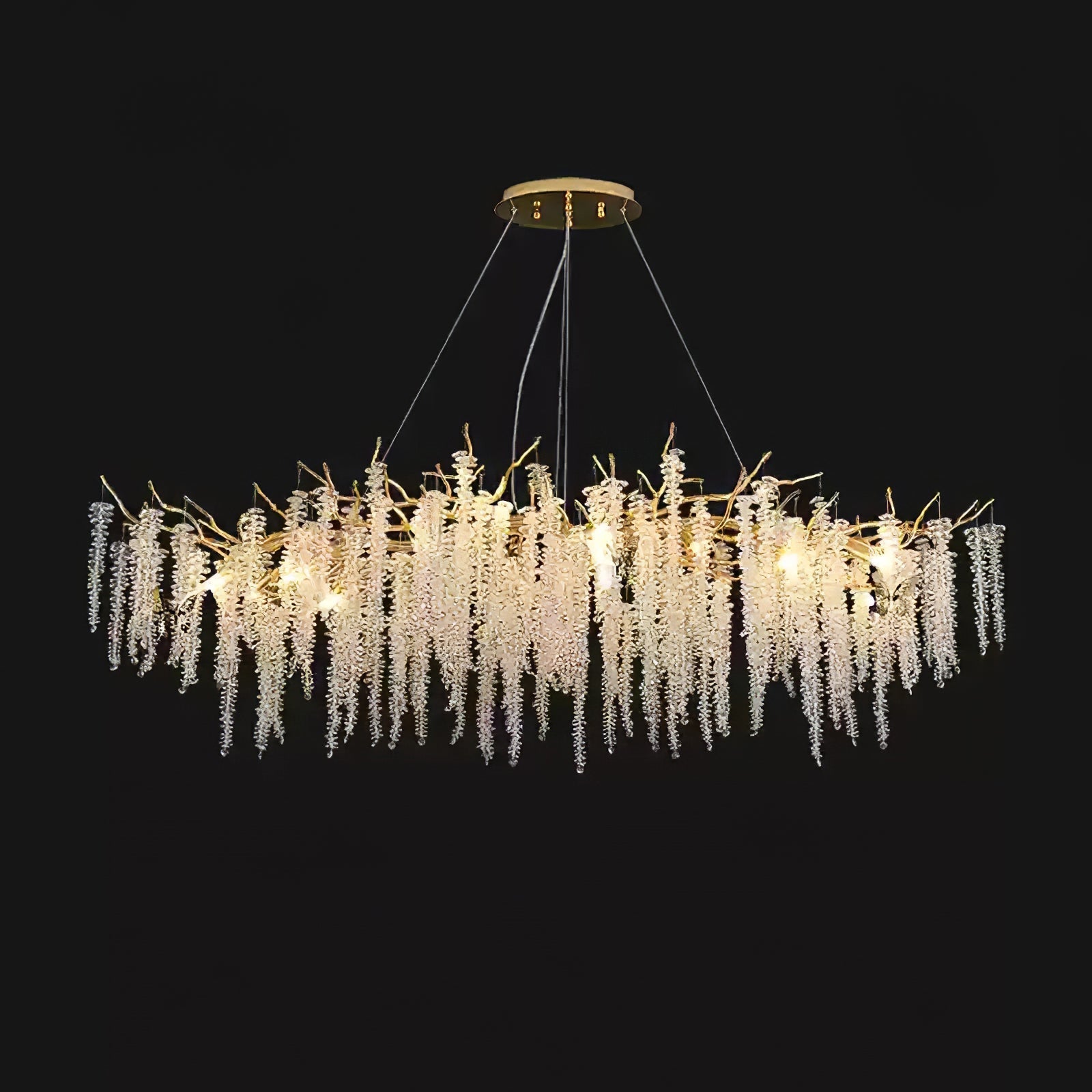 Solara Chandelier Fleur de Glycine en Cristal - Neutralighting