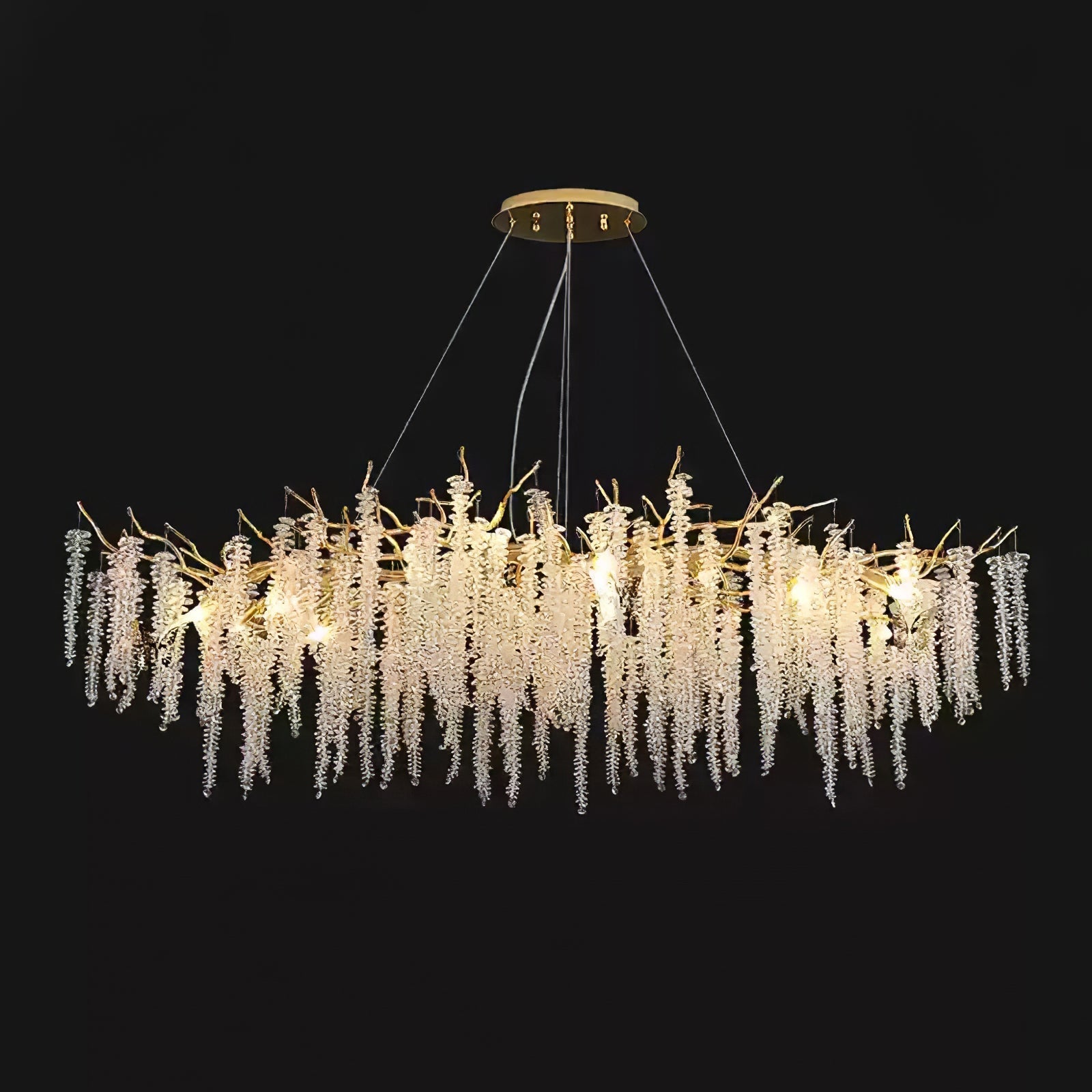 Solara Chandelier Fleur de Glycine en Cristal - Neutralighting
