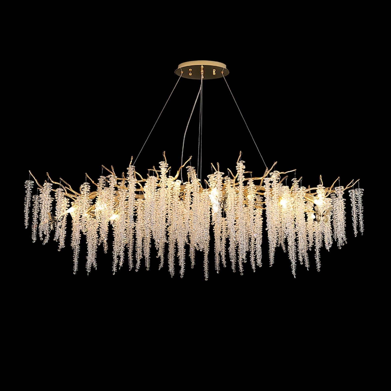 Solara Chandelier Fleur de Glycine en Cristal - Neutralighting