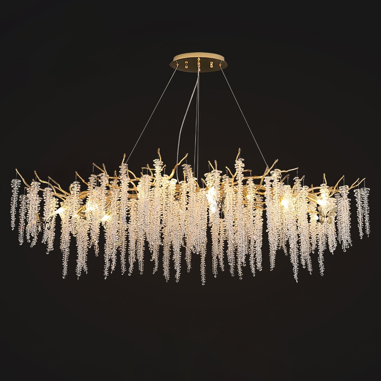 Solara Chandelier Fleur de Glycine en Cristal - Neutralighting