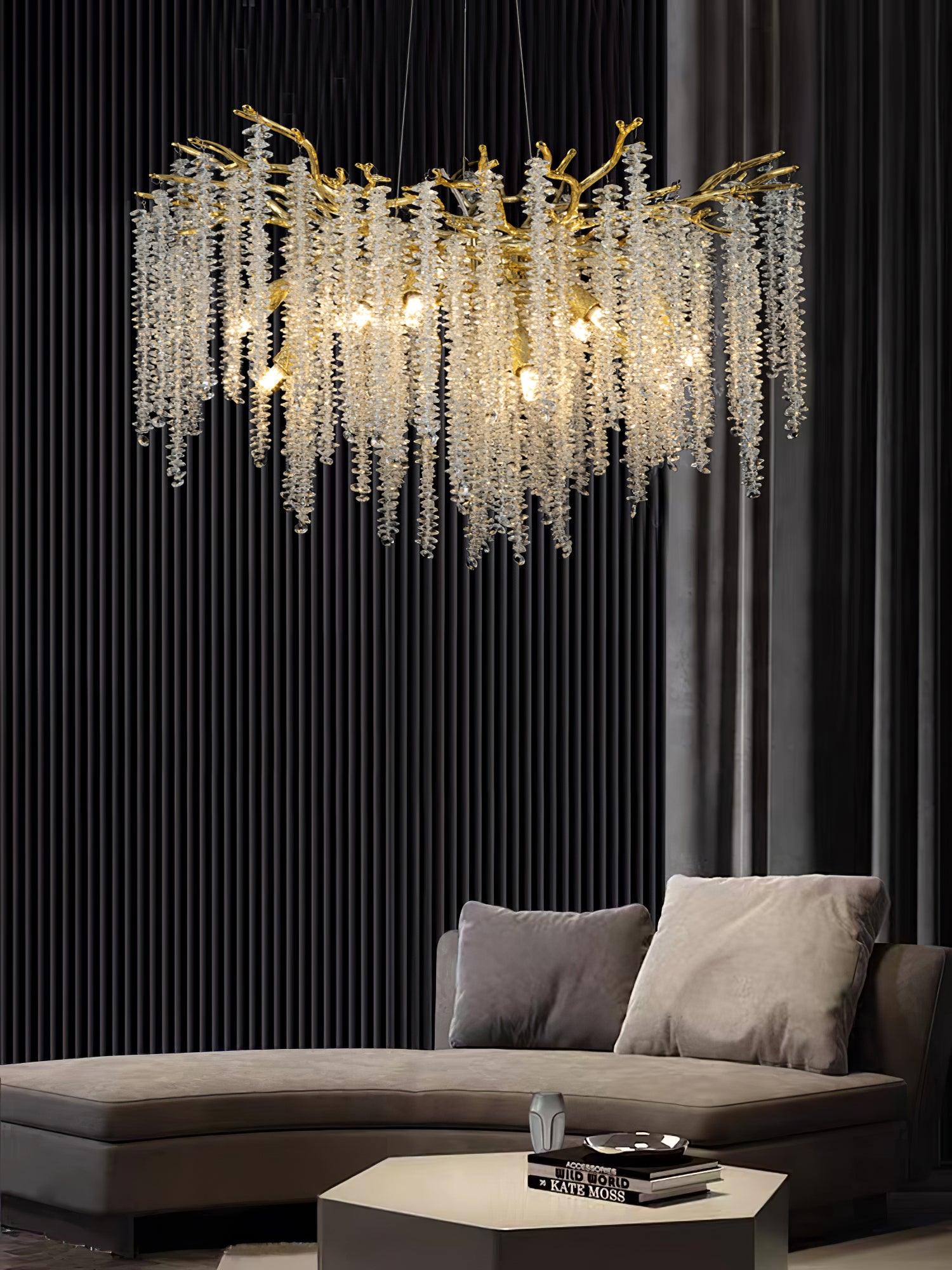 Solara Chandelier Fleur de Glycine en Cristal - Neutralighting