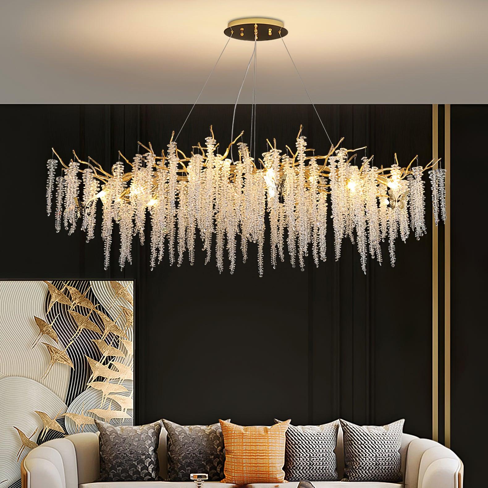 Solara Chandelier Fleur de Glycine en Cristal - Neutralighting