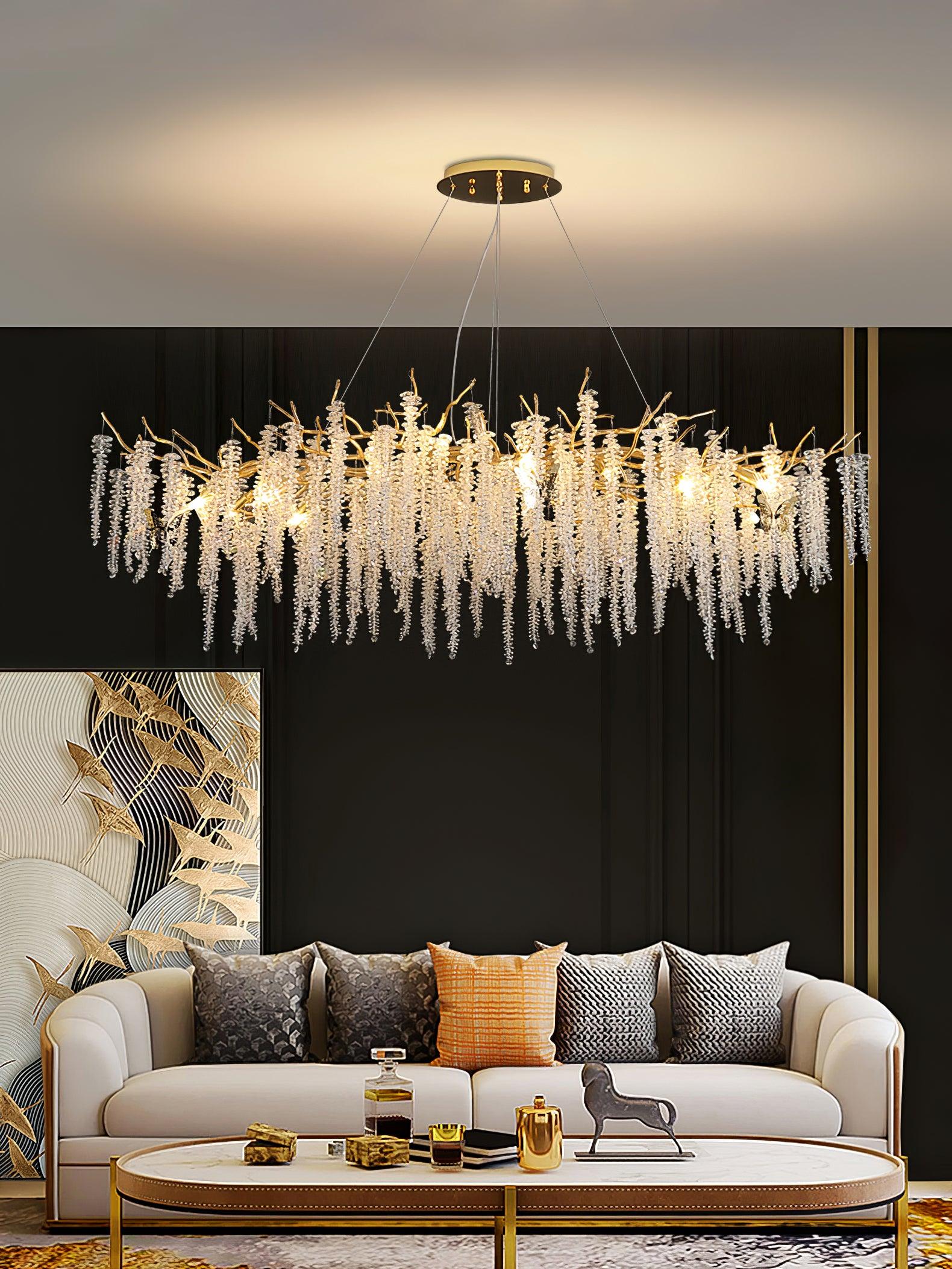 Solara Chandelier Fleur de Glycine en Cristal - Neutralighting