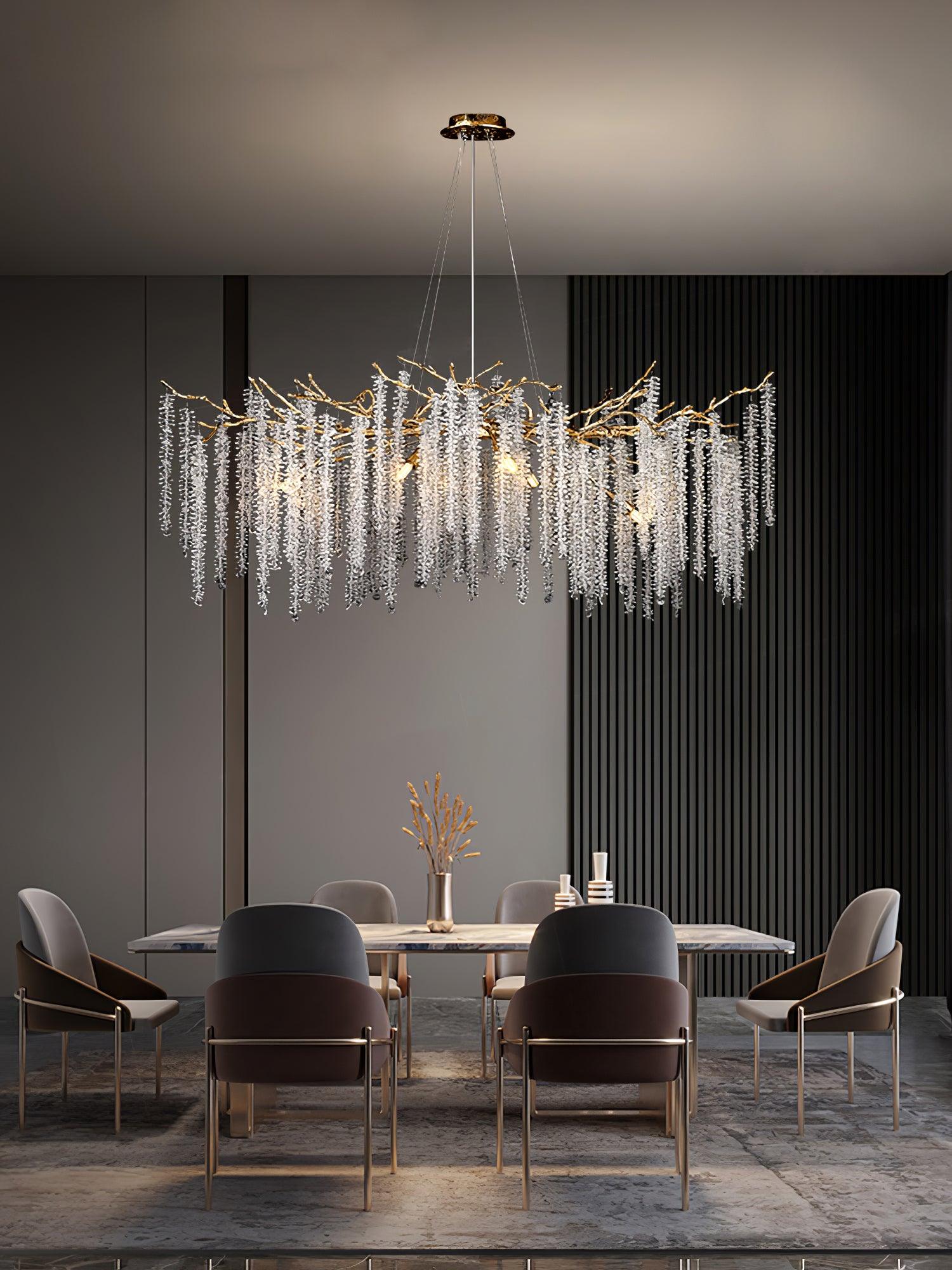 Solara Chandelier Fleur de Glycine en Cristal - Neutralighting