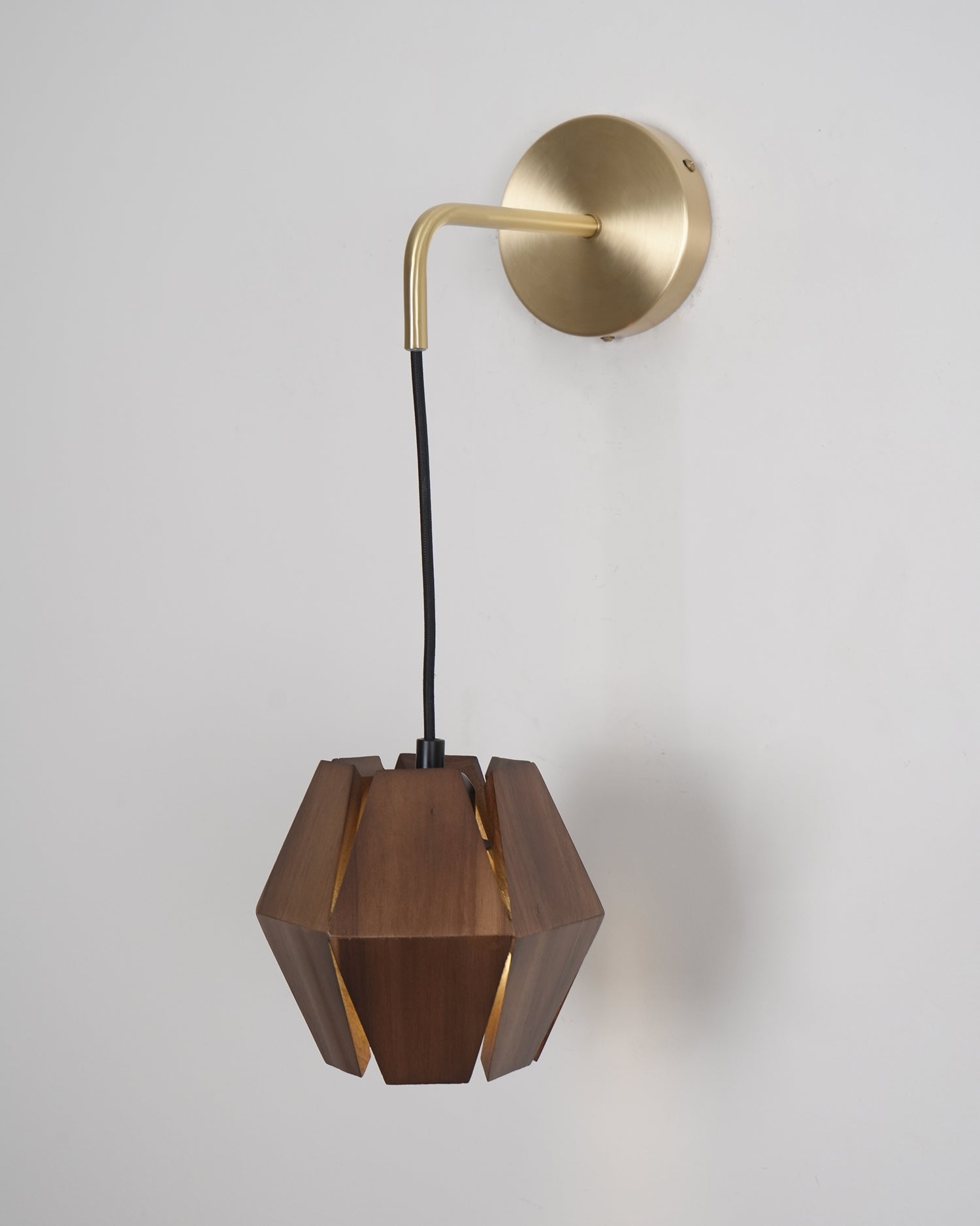 Wall Lamp Geometric Wood Shade Warm Glow Nordic Minimalist Accent - Letslighting