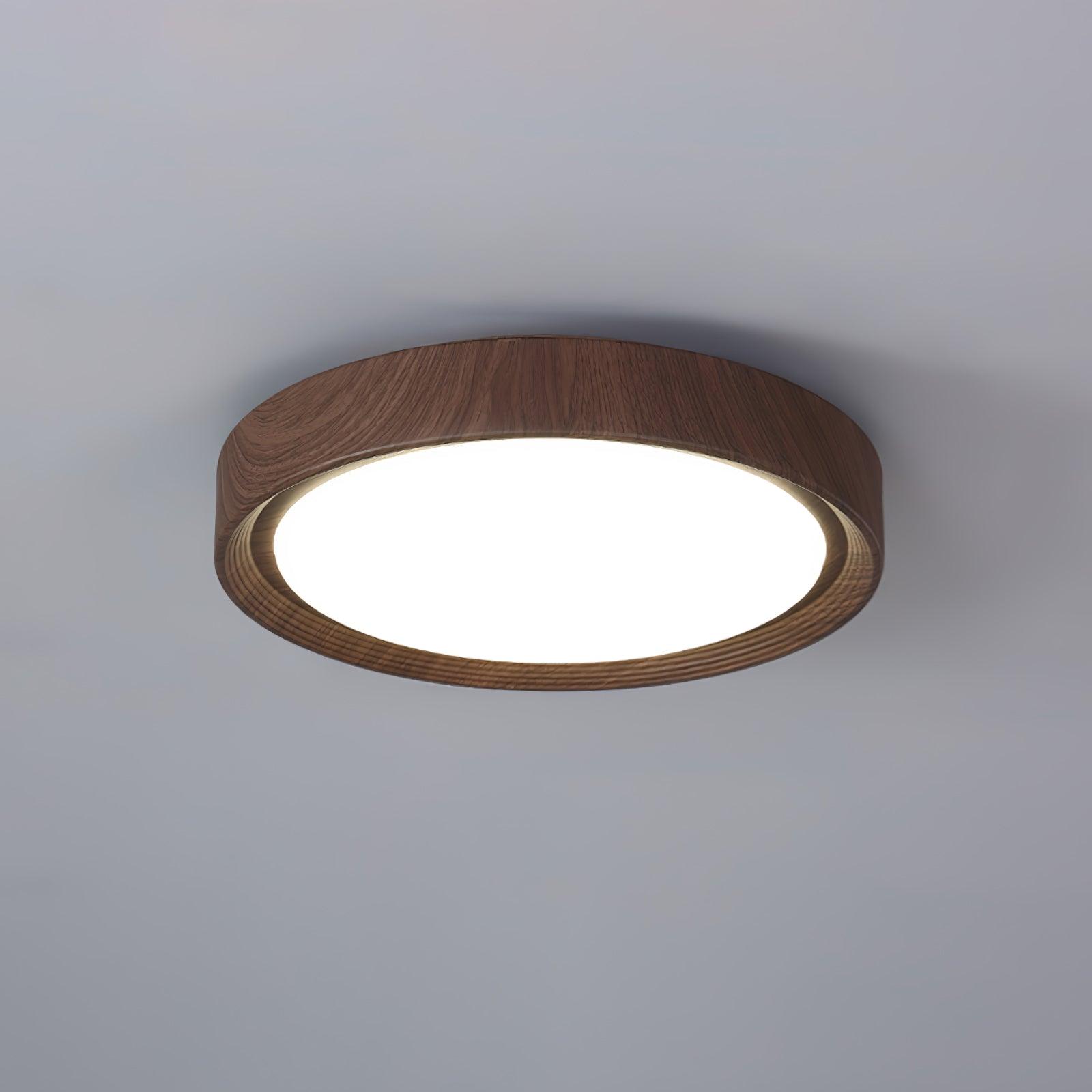 Grena Motif Bois  Plafonnier Led  Rond