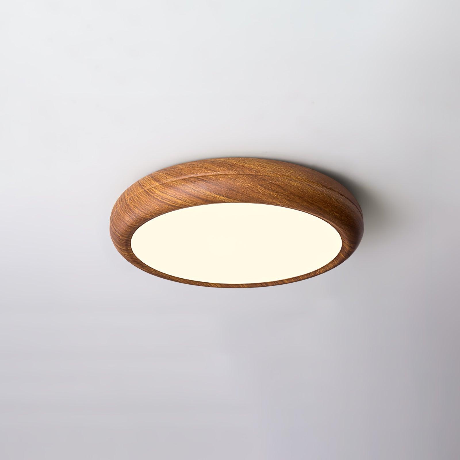 Grena Motif Bois  Plafonnier Led  Rond
