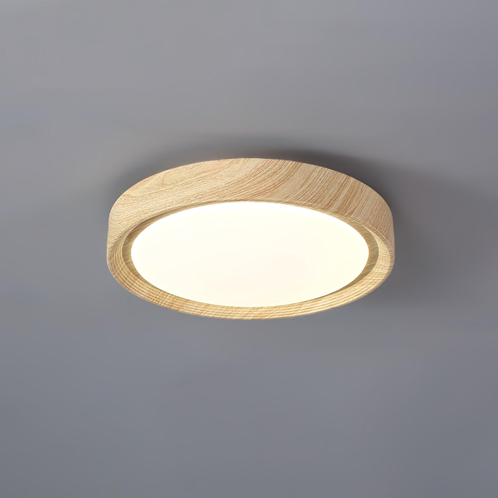 Grena Motif Bois  Plafonnier Led  Rond
