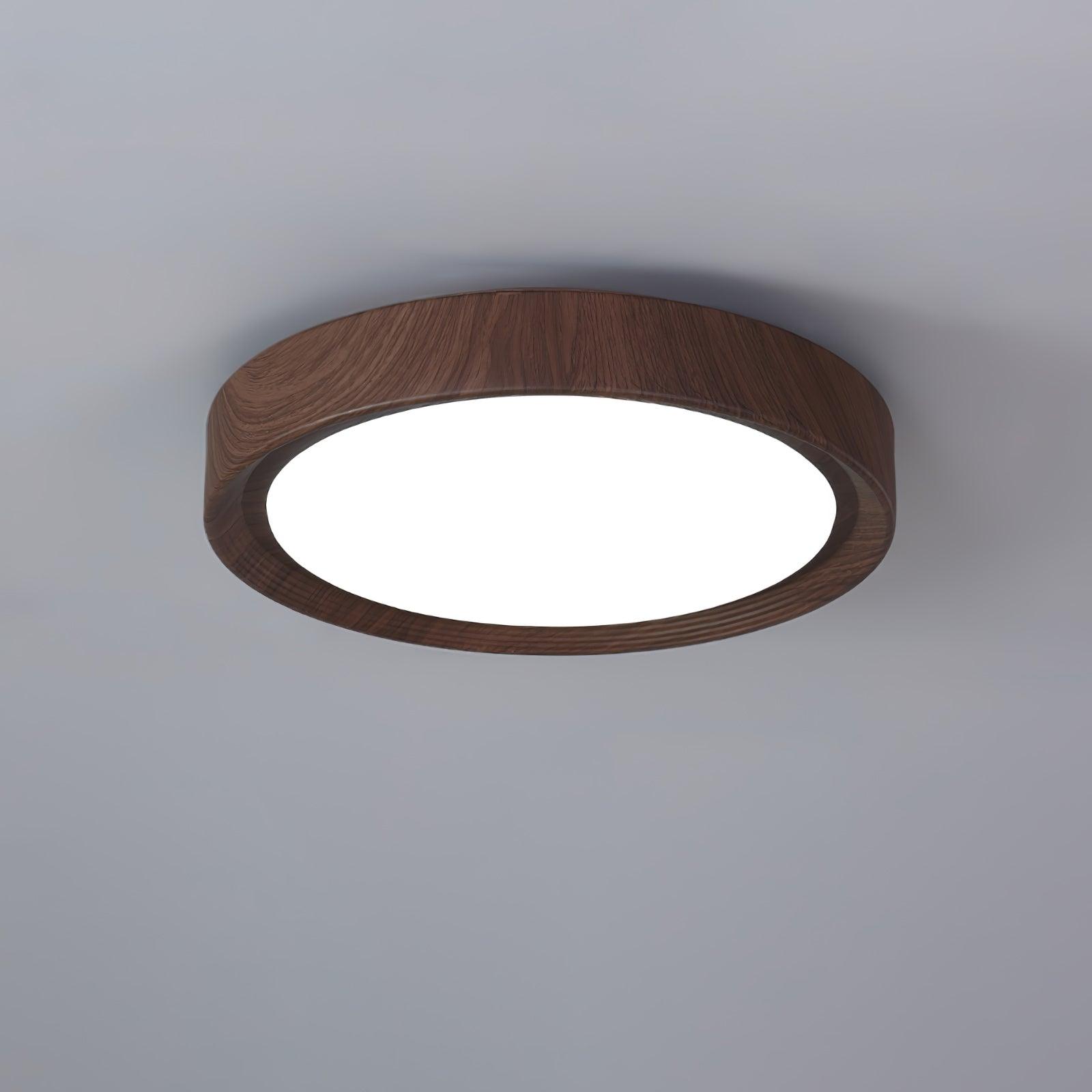 Grena Motif Bois  Plafonnier Led  Rond