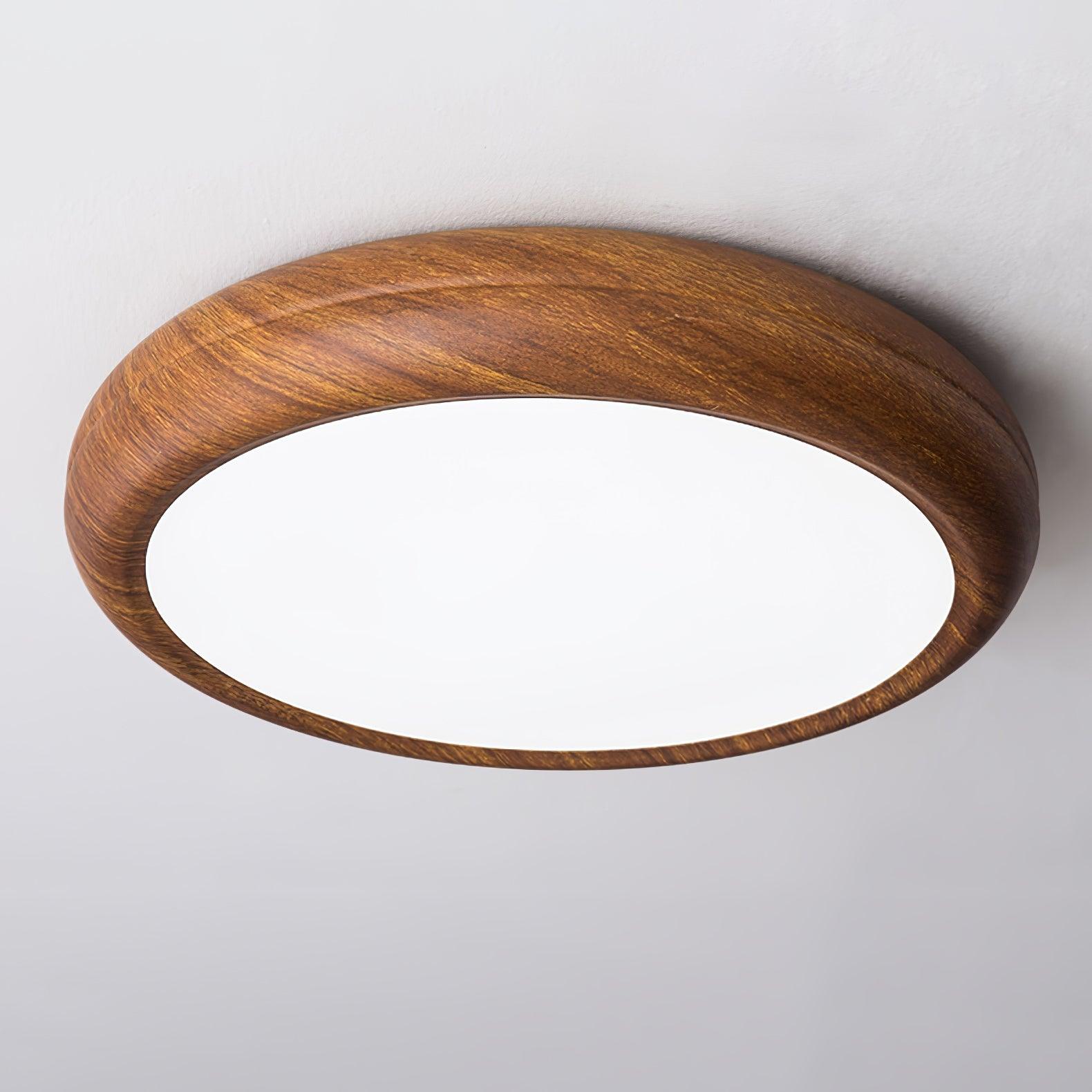 Grena Motif Bois  Plafonnier Led  Rond