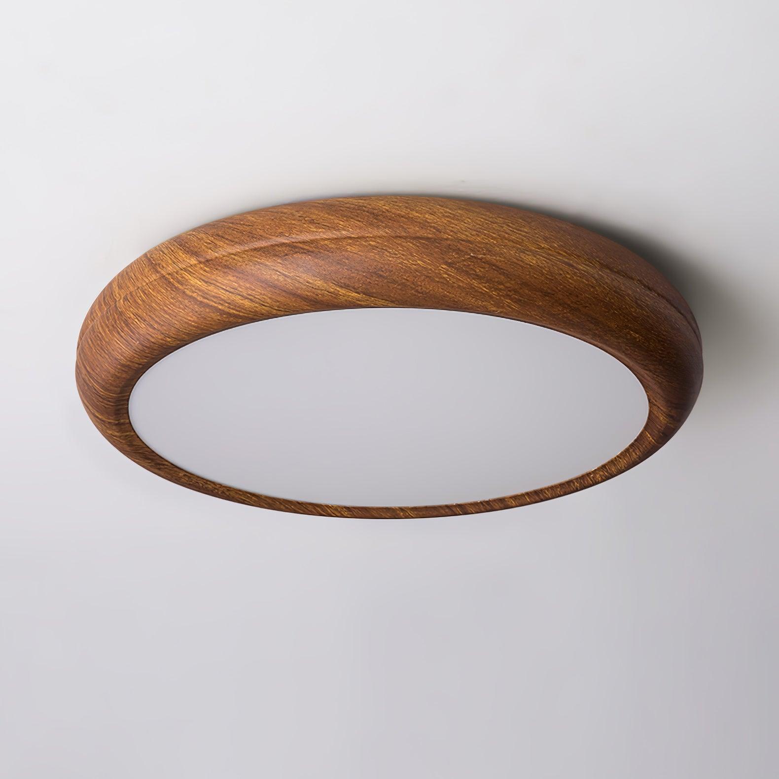 Grena Motif Bois  Plafonnier Led  Rond