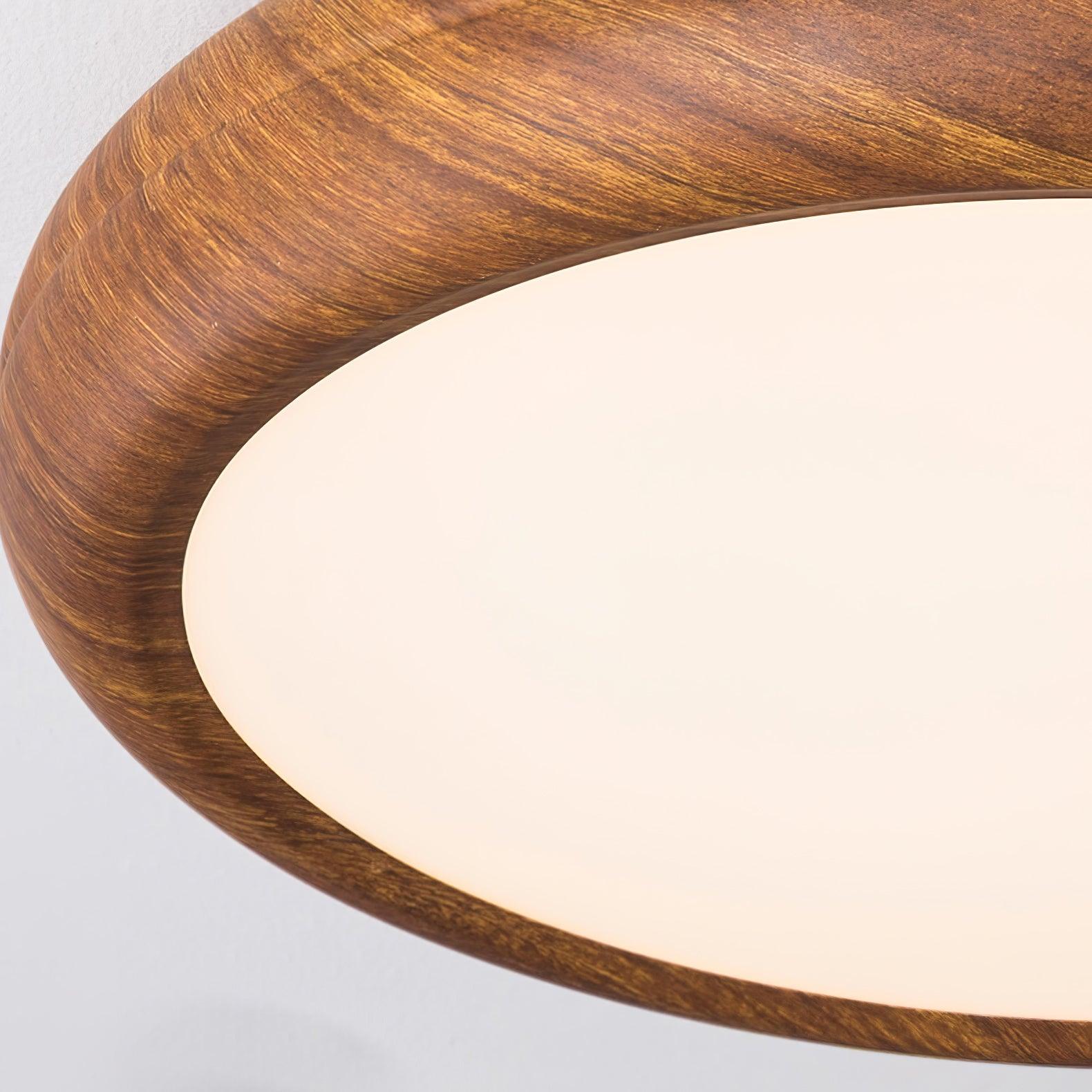 Grena Motif Bois  Plafonnier Led  Rond